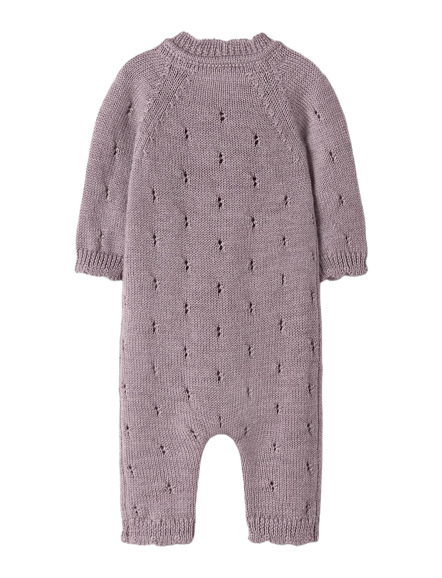 name it - NBFWRILLA WOOL LS KNIT SUIT - jumpsuits - toadstool - 1