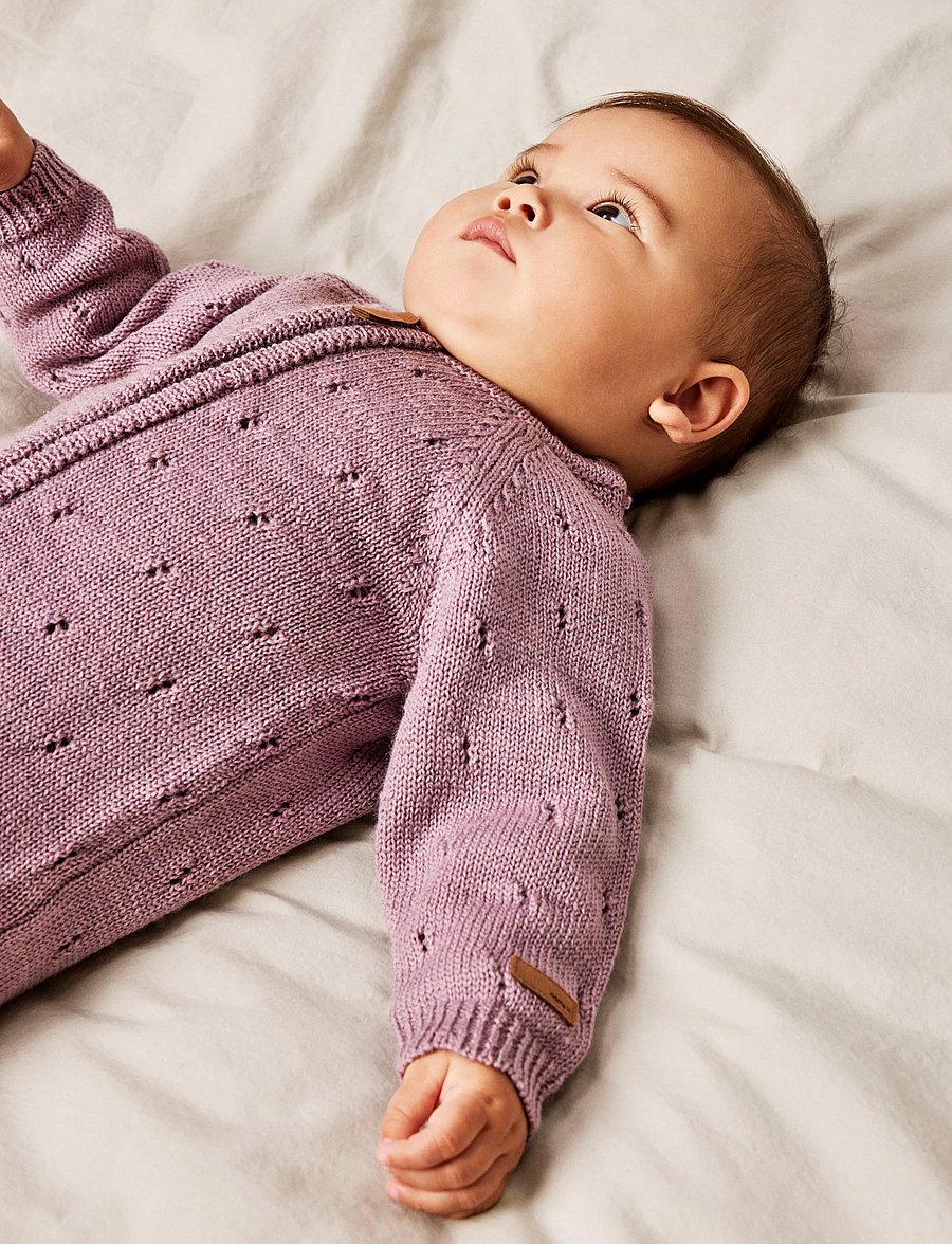 name it - NBFWRILLA WOOL LS KNIT SUIT - jumpsuits - toadstool - 4