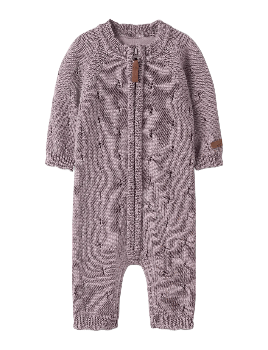name it - NBFWRILLA WOOL LS KNIT SUIT - jumpsuits - toadstool - 2