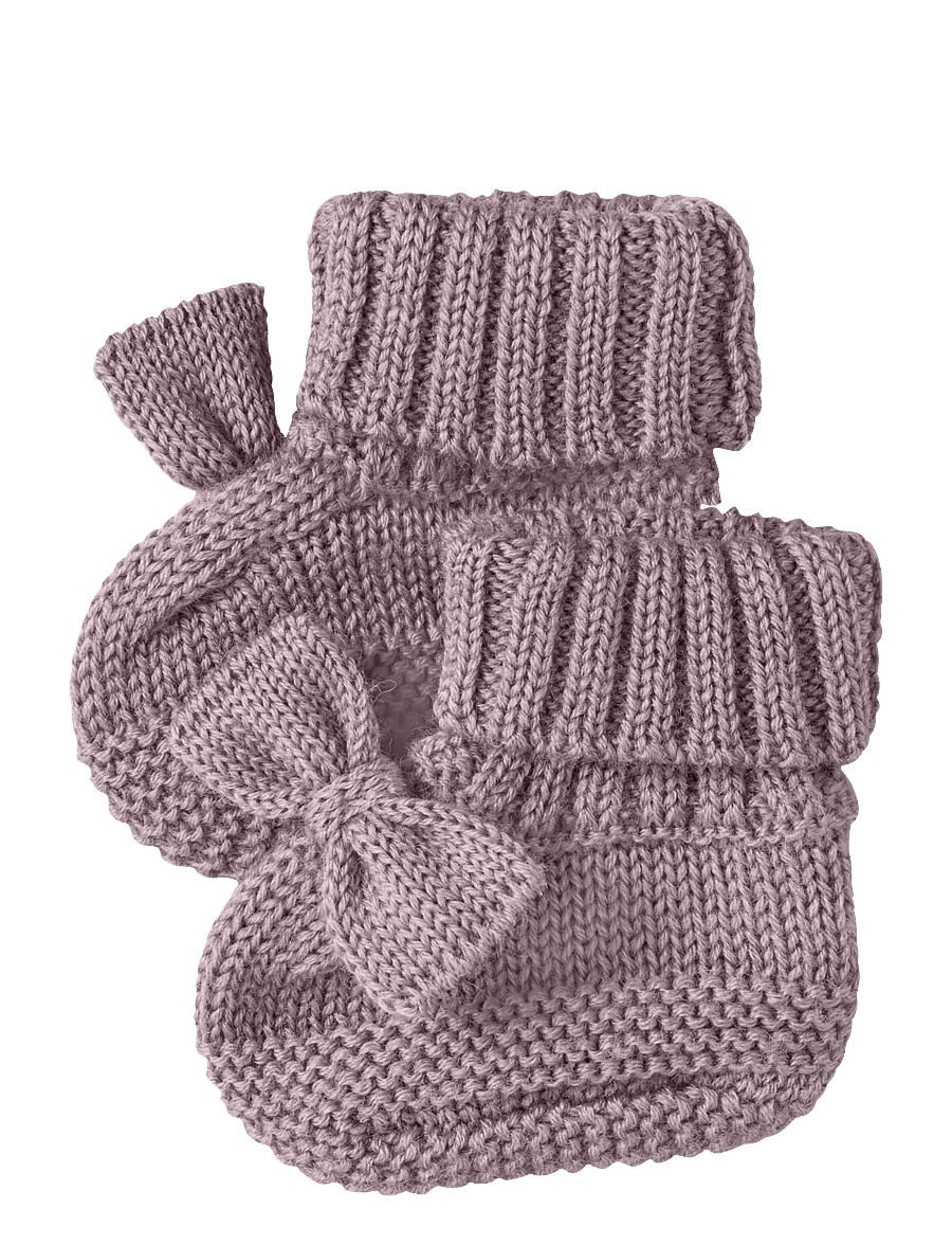 name it - NBFWRILLA WOOL KNIT SLIPPERS - baby-schuhe - toadstool - 0