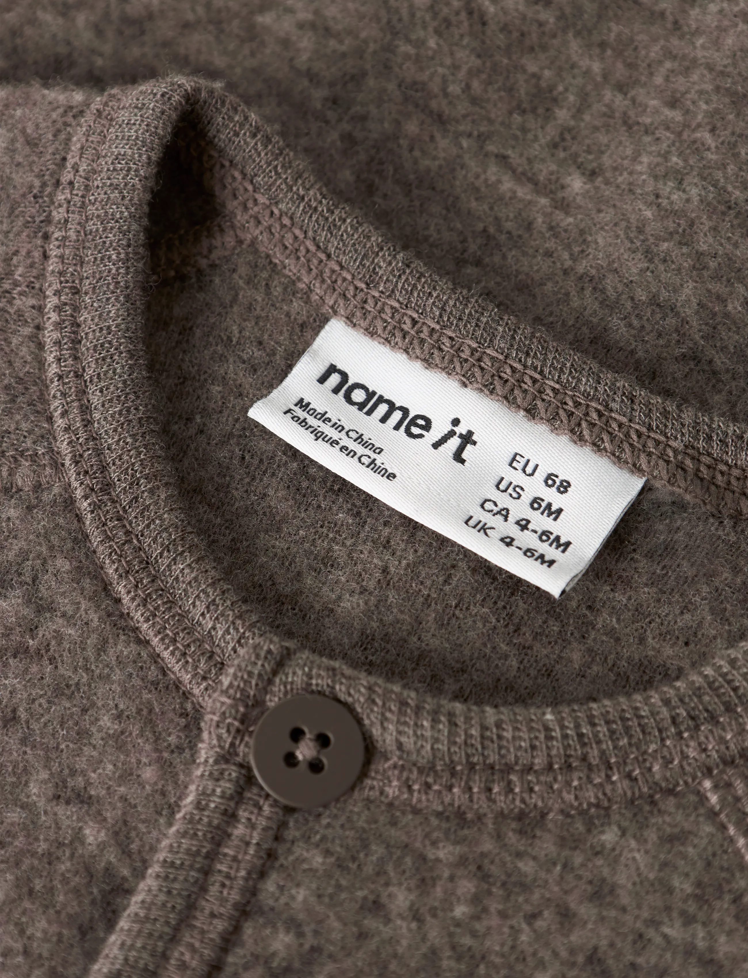 name it - NBFWMINO WOOL BRU LS CARD - cardigans - morel - 3