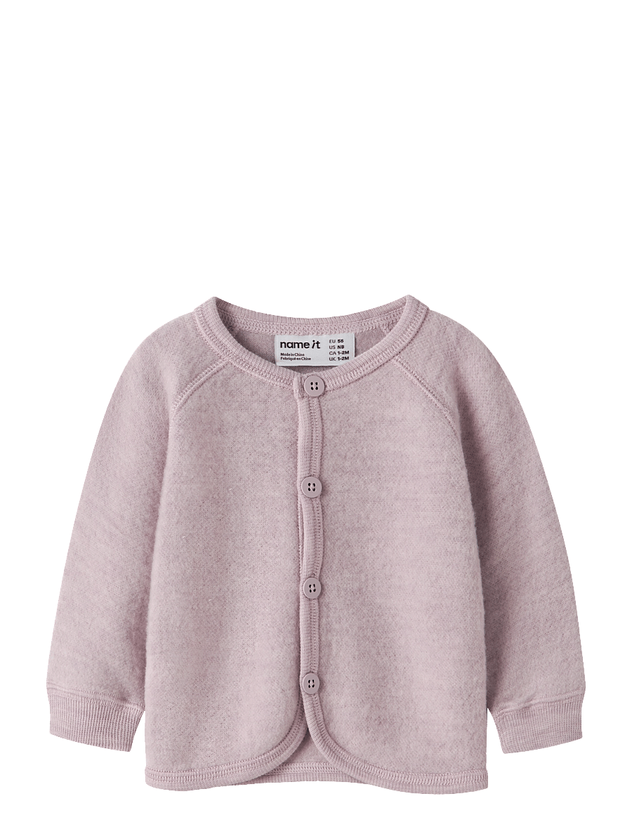 name it - NBFWMINO WOOL BRU LS CARD - violet ice - 0