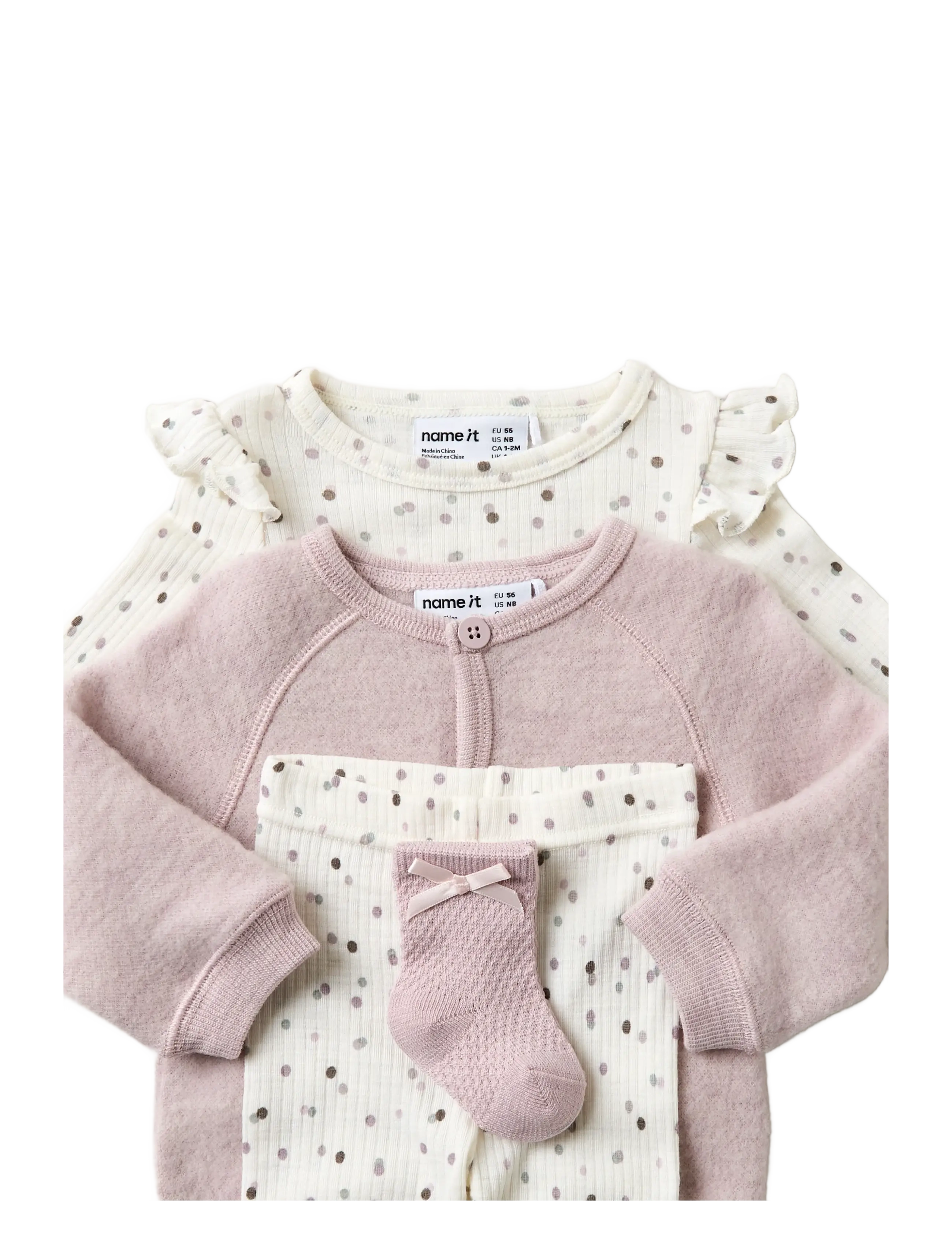 name it - NBFWMINO WOOL BRU LS CARD - violet ice - 2