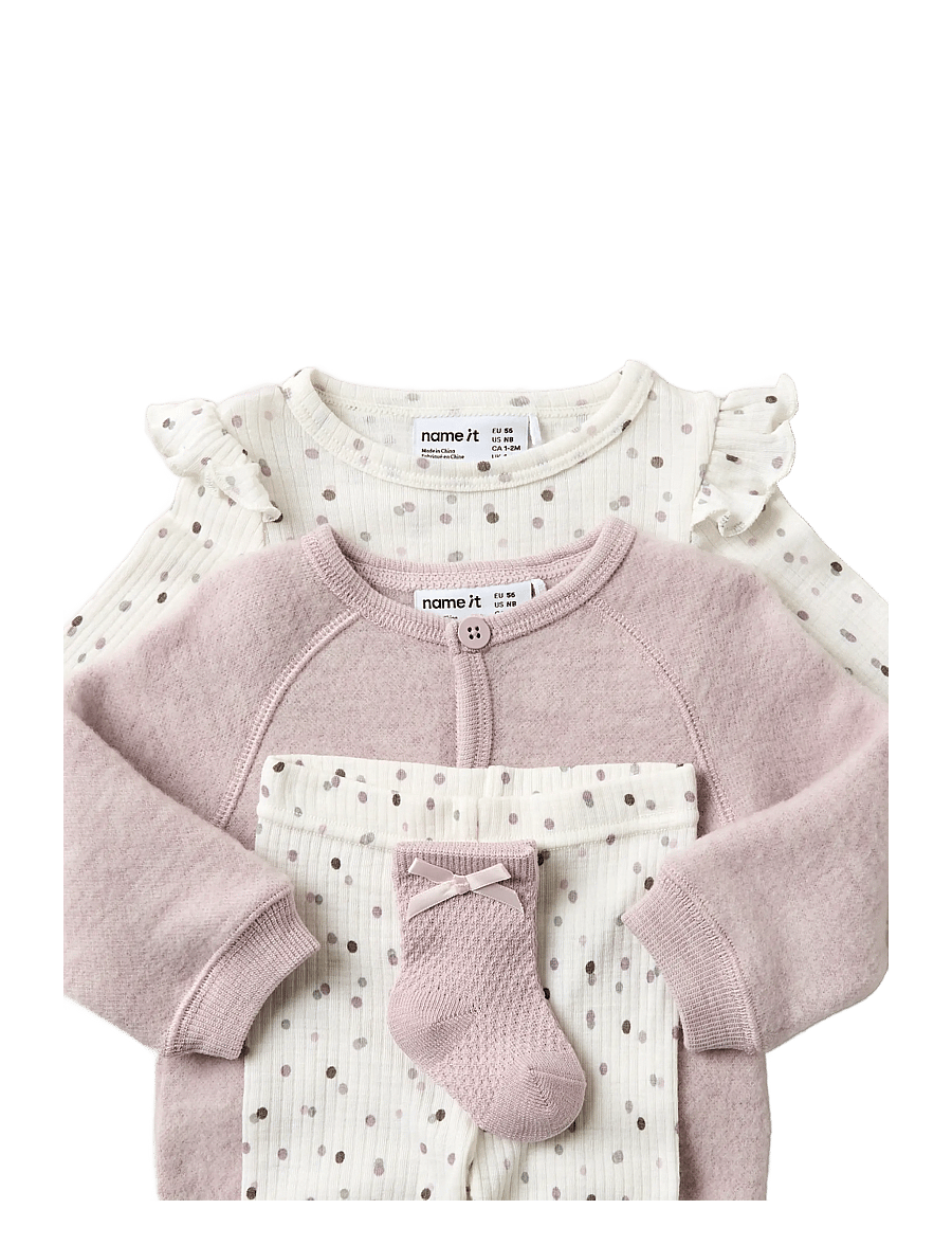 name it - NBFWMINO WOOL BRU LS CARD - violet ice - 2
