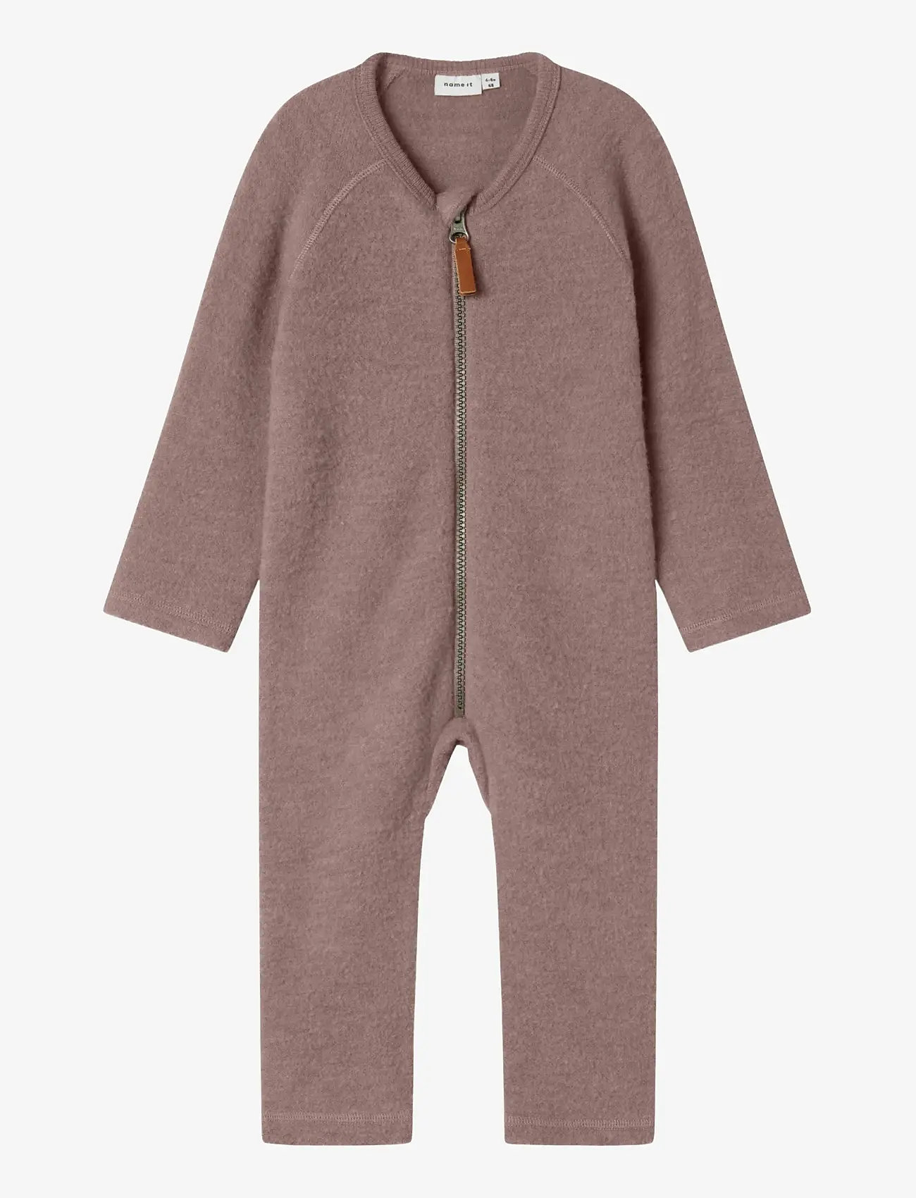name it - NBFWMINO WOOL BRU LS SUIT NOOS - jacken & mäntel - antler - 0