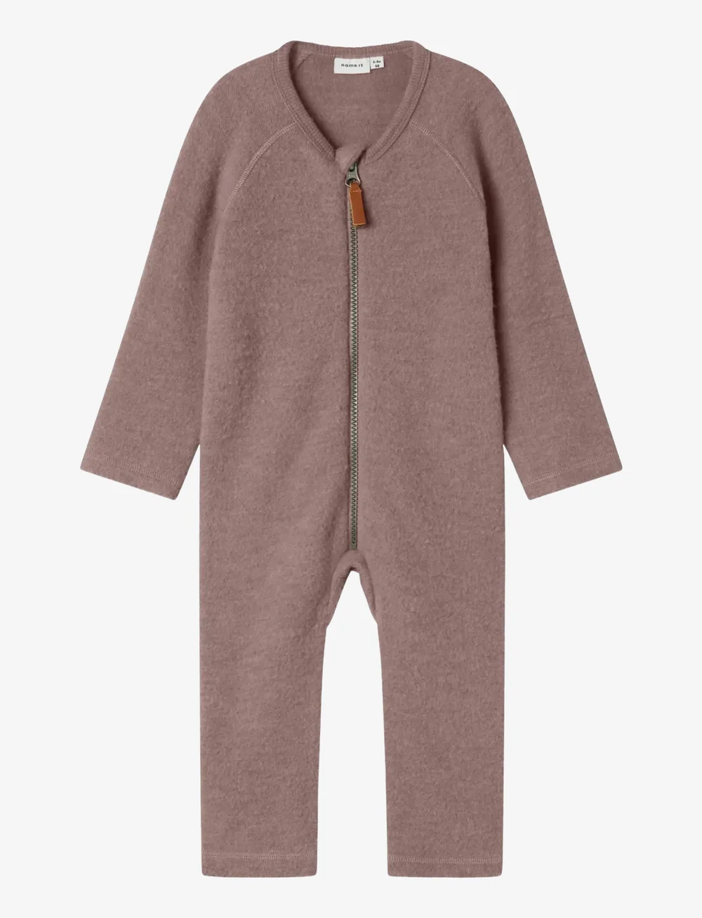name it - NBFWMINO WOOL BRU LS SUIT NOOS - fleece overalls - antler - 0