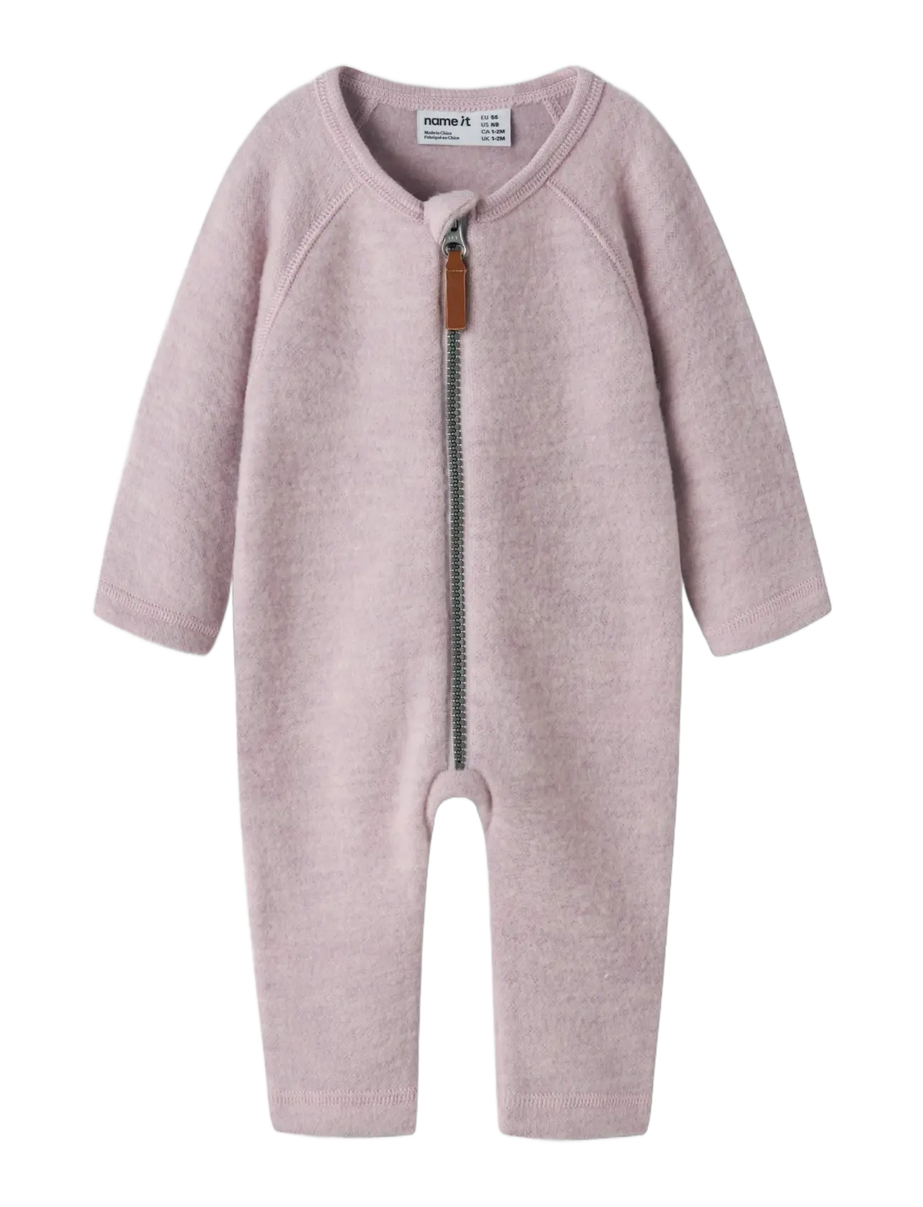 name it - NBFWMINO WOOL BRU LS SUIT - violet ice - 2