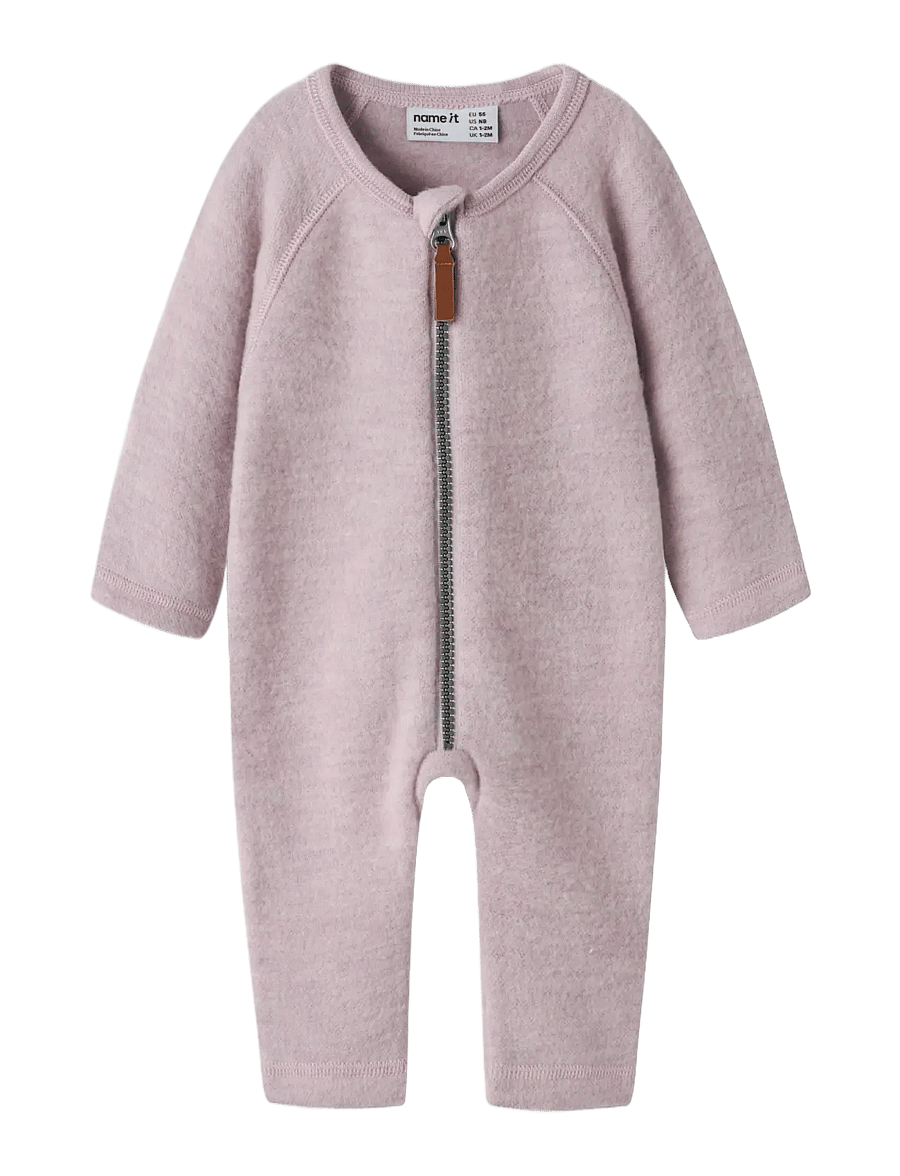 name it - NBFWMINO WOOL BRU LS SUIT - violet ice - 2