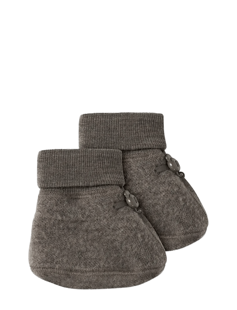 name it - NBFWMINO WOOL BRU SLIPPERS - morel - 1