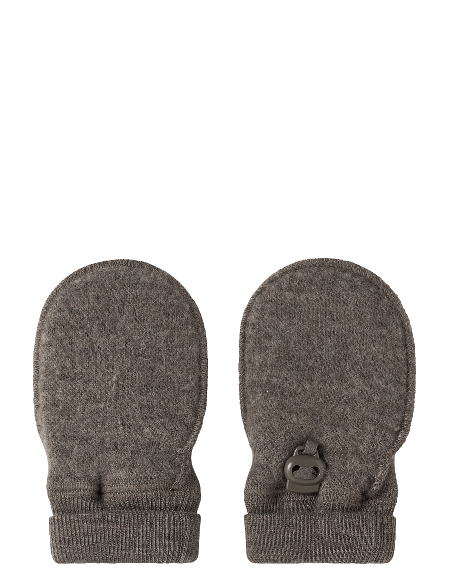 name it - NBFWMINO WOOL BRU MITTENS WO/THUMB - morel - 0