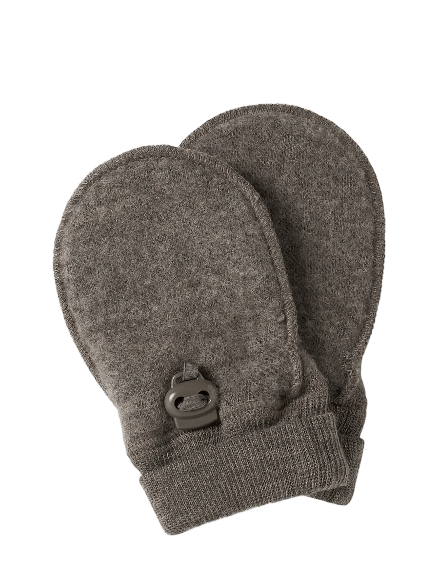 name it - NBFWMINO WOOL BRU MITTENS WO/THUMB - morel - 1