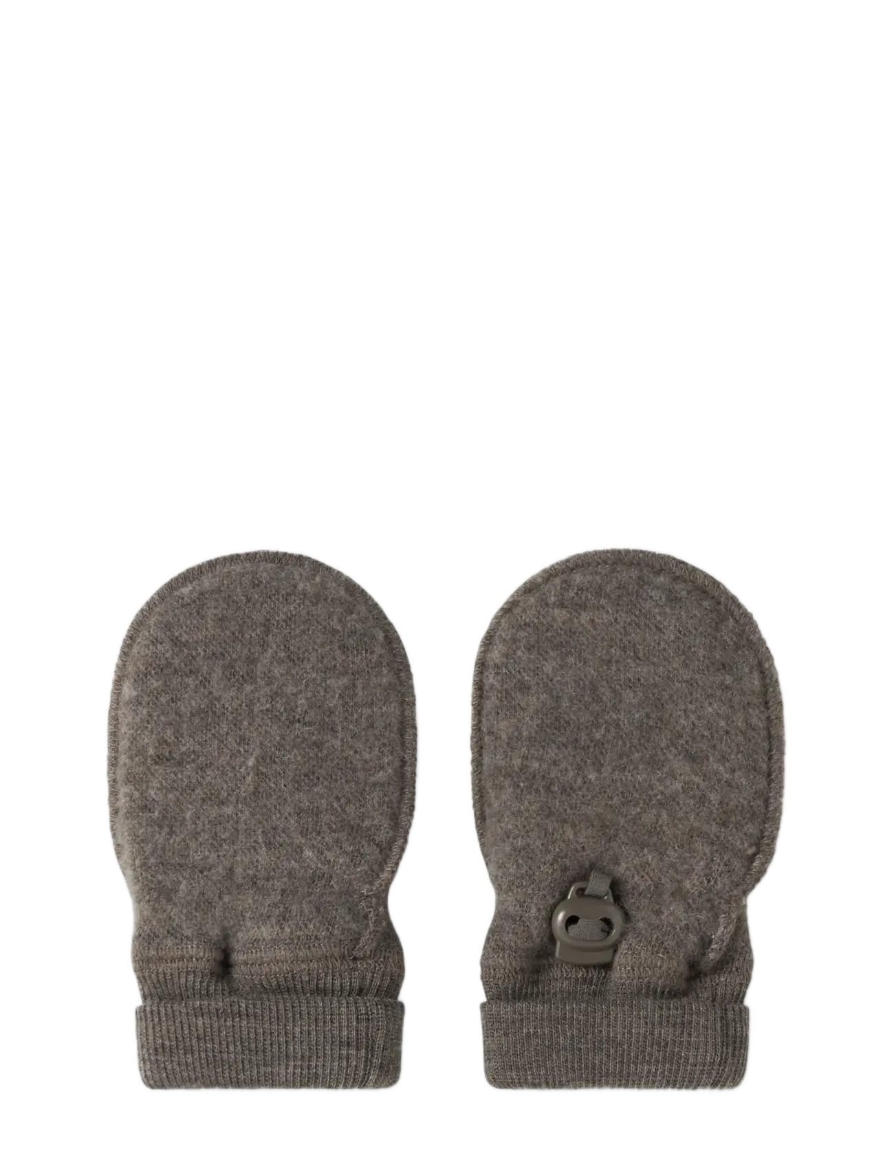 name it - NBFWMINO WOOL BRU MITTENS WO/THUMB - morel - 2