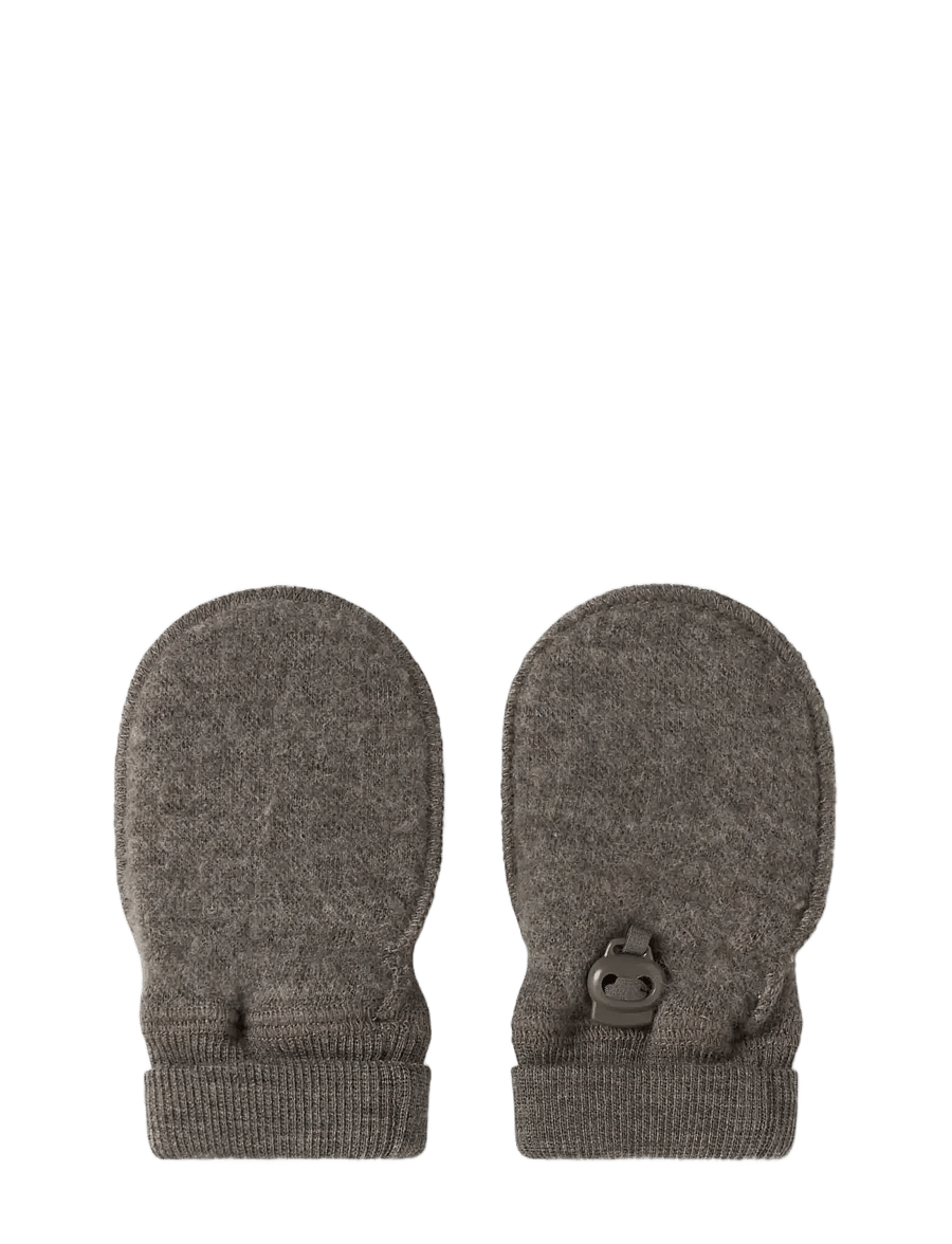 name it - NBFWMINO WOOL BRU MITTENS WO/THUMB - morel - 2