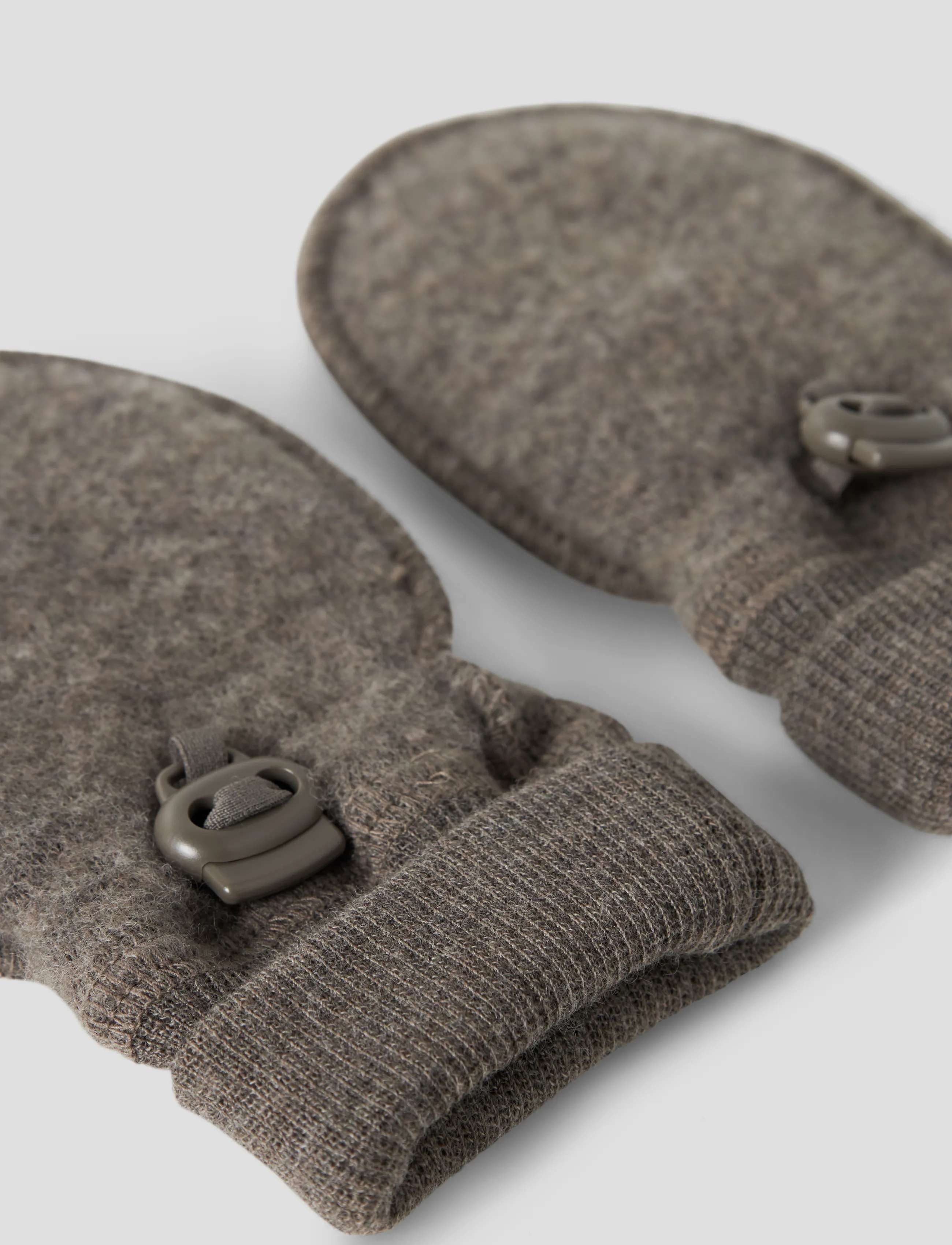 name it - NBFWMINO WOOL BRU MITTENS WO/THUMB - morel - 3