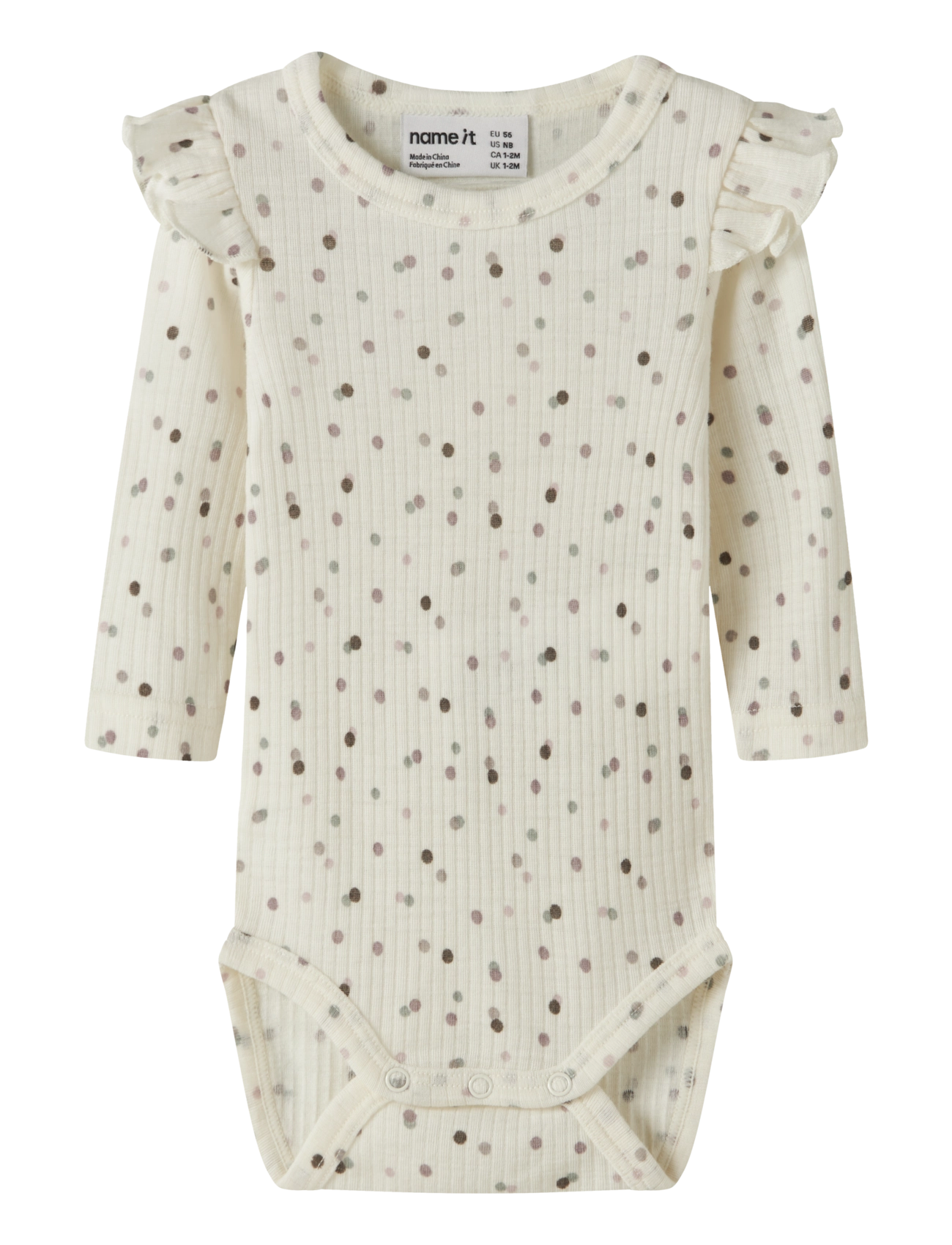 name it NBFWOMI WO/MO LS BODY - Långärmade bodies - SNOW WHITE / white