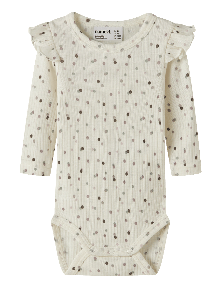 name it - NBFWOMI WO/MO LS BODY - underställ baby - snow white - 0
