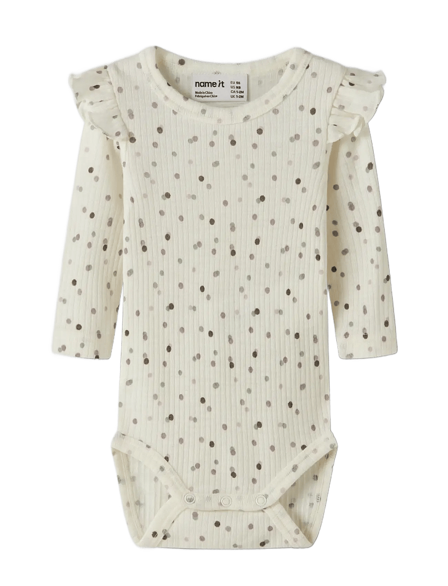 name it - NBFWOMI WO/MO LS BODY - underställ baby - snow white - 2