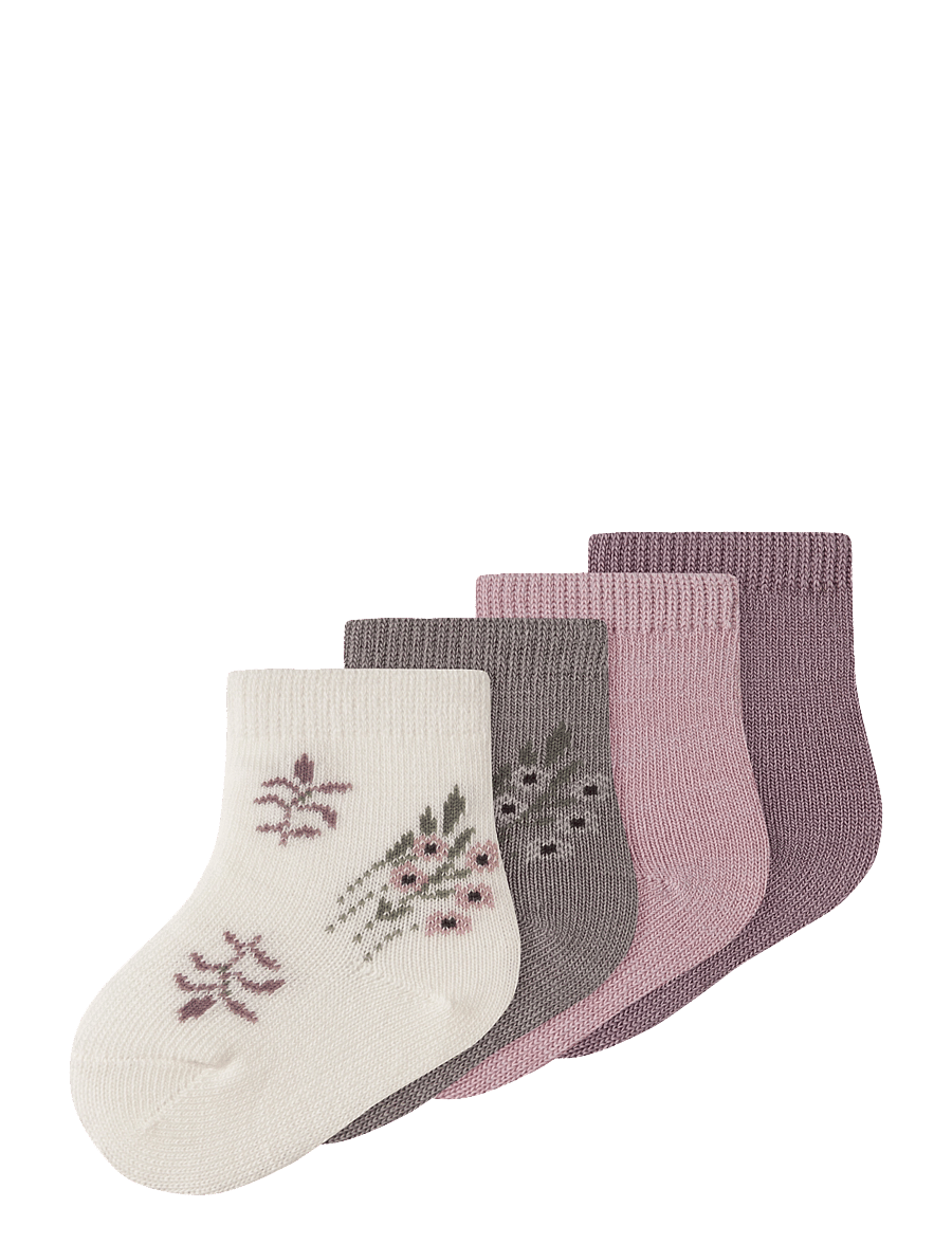 name it - NBFWAK WO/BL 4P SOCK - bebisstrumpor - toadstool - 0