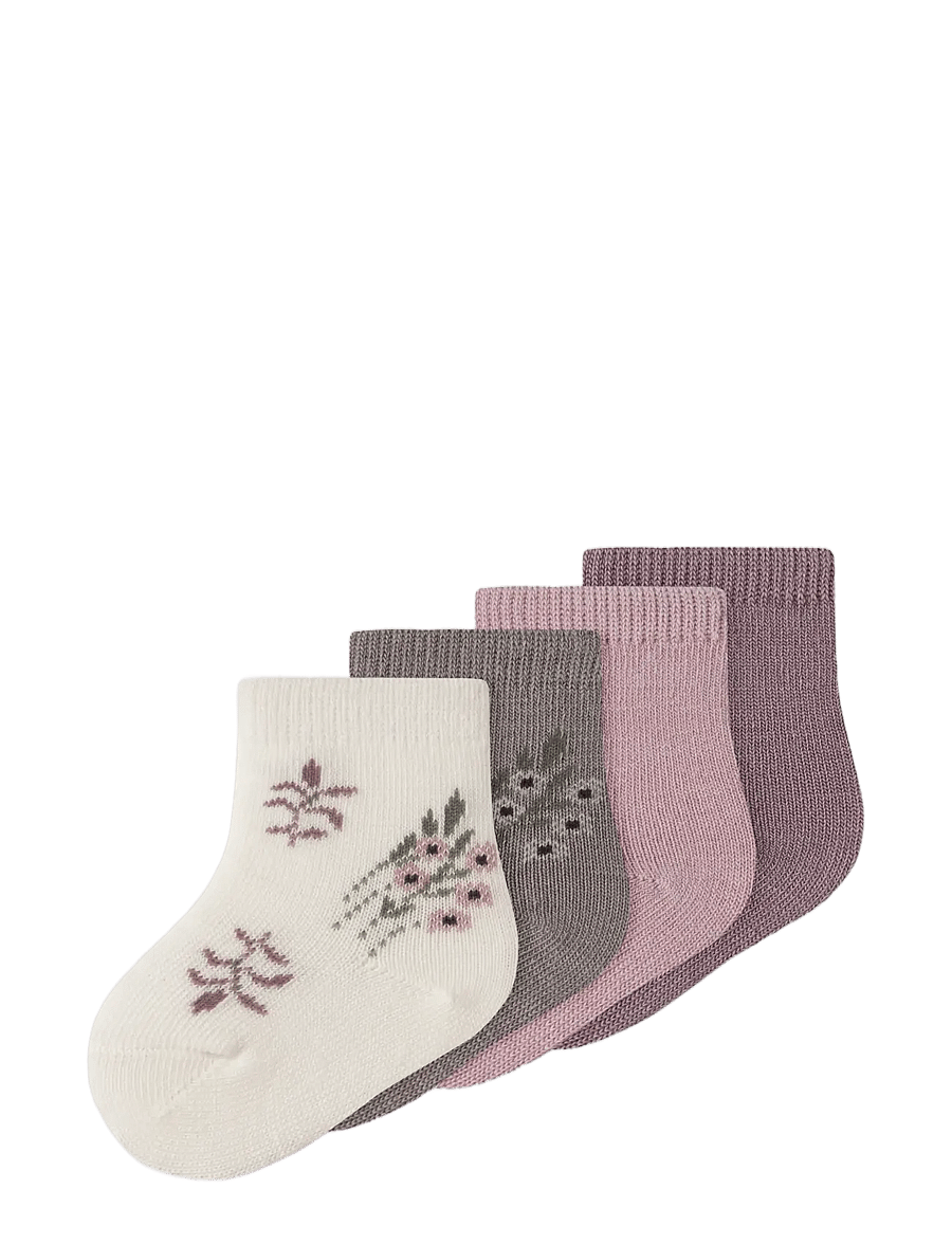 name it - NBFWAK WO/BL 4P SOCK - bebisstrumpor - toadstool - 3