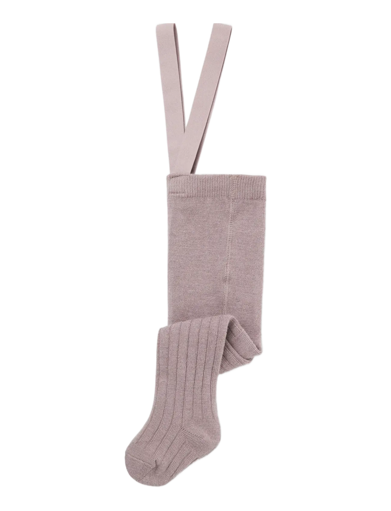 NBFWAKMA WO/BL RIB PANTYHOSE W/SUS - PURPLE DOVE