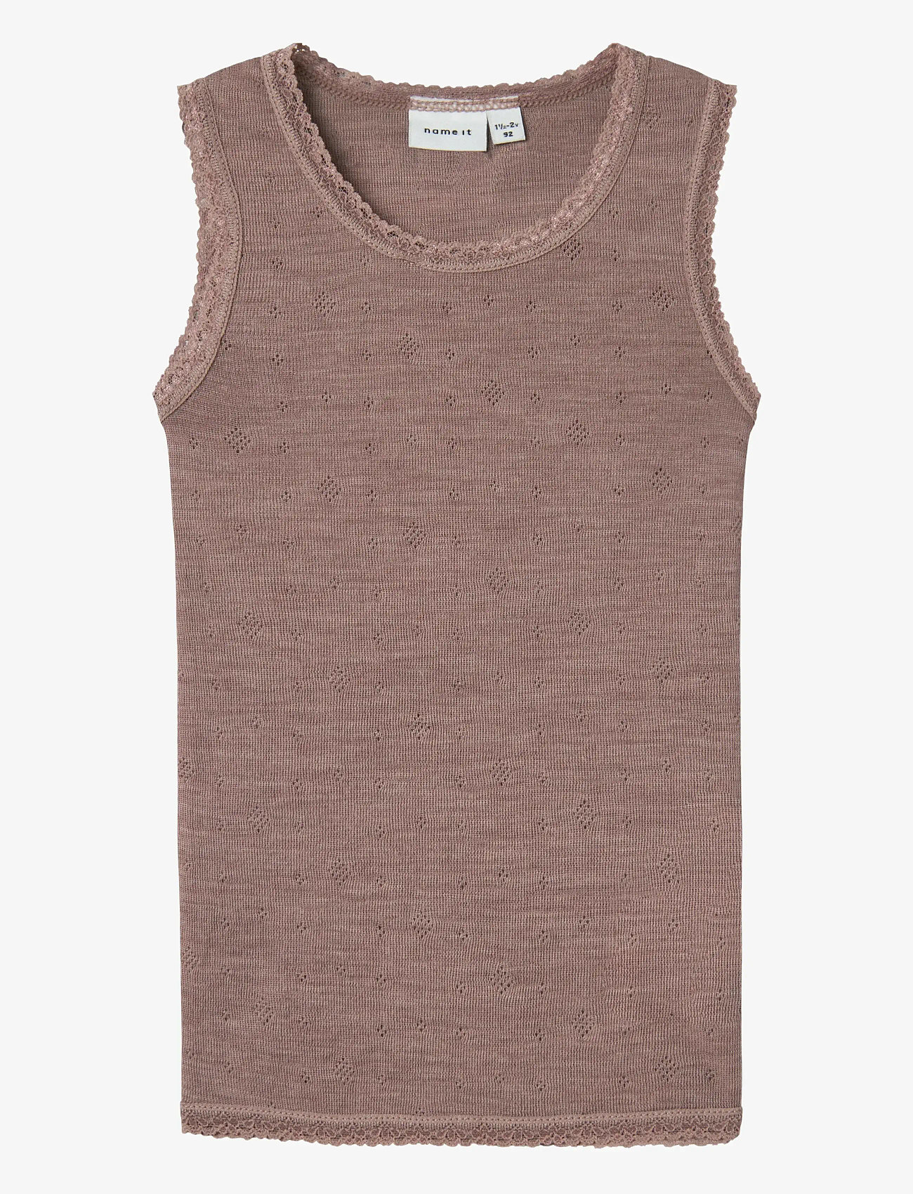 name it - NMFWANG WOOL NEEDLE TANK TOP NOOS - antler - 1