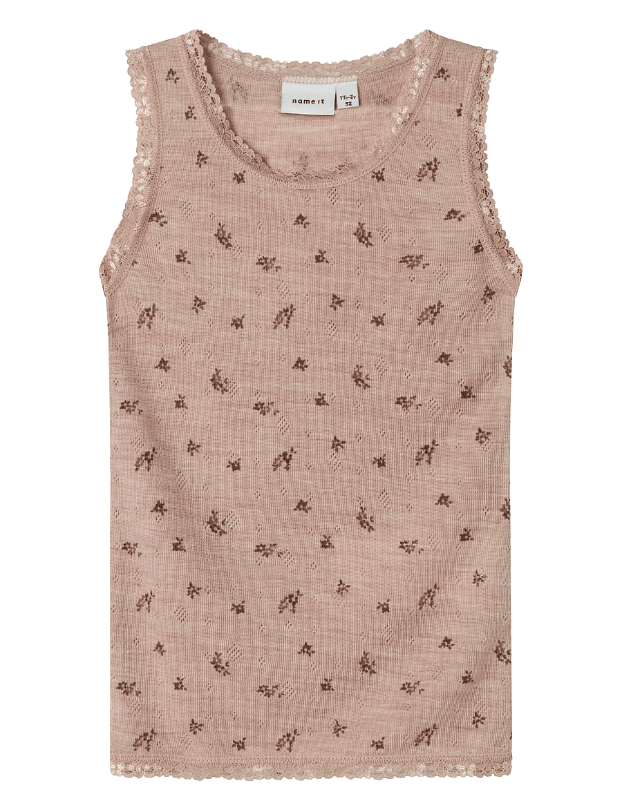 name it - NMFWANG WOOL NEEDLE TANK TOP - linnen - shadow gray - 2