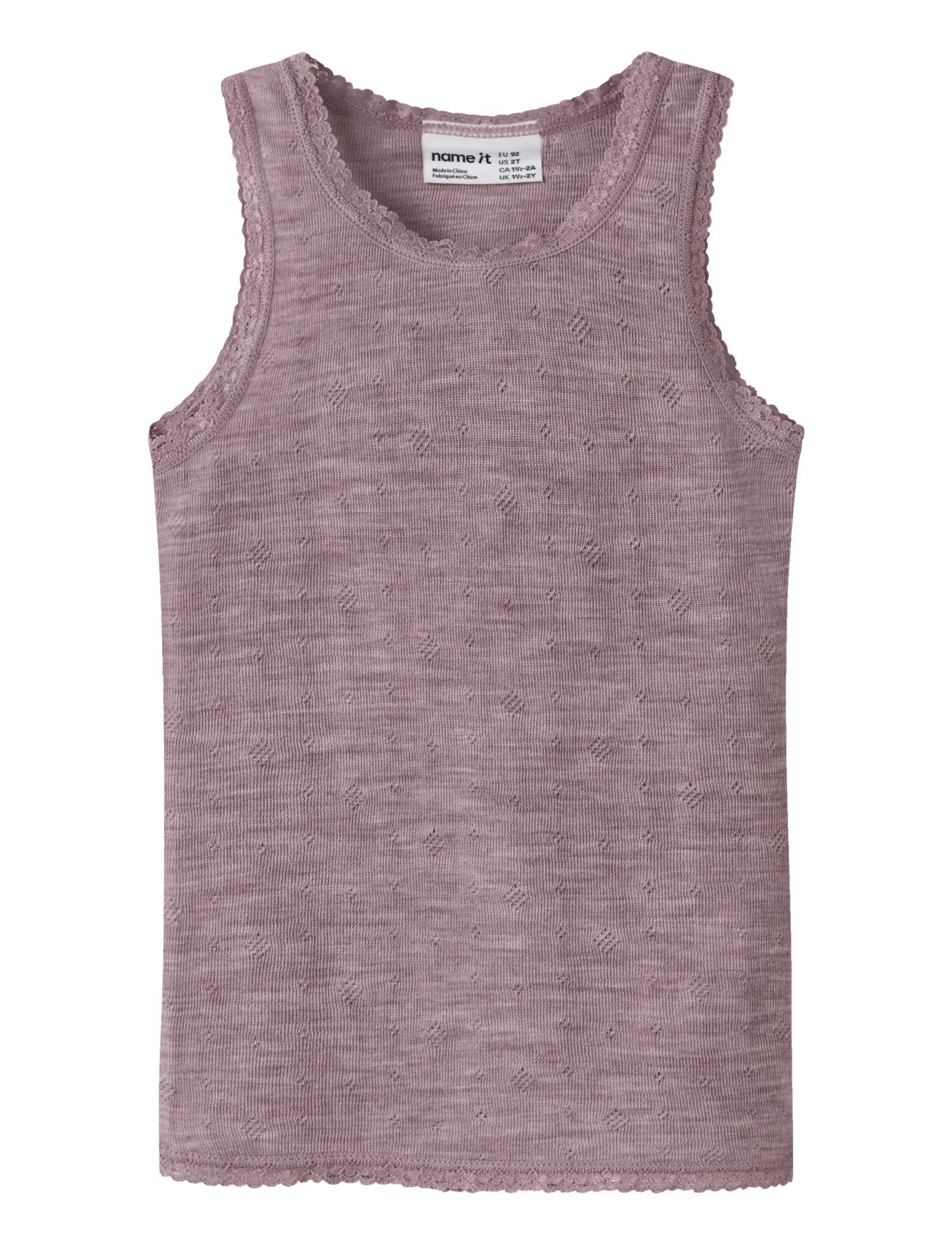 NAME IT Nmfwang Wolle Needle Tank Oberteil Pink - 86 - Kinder