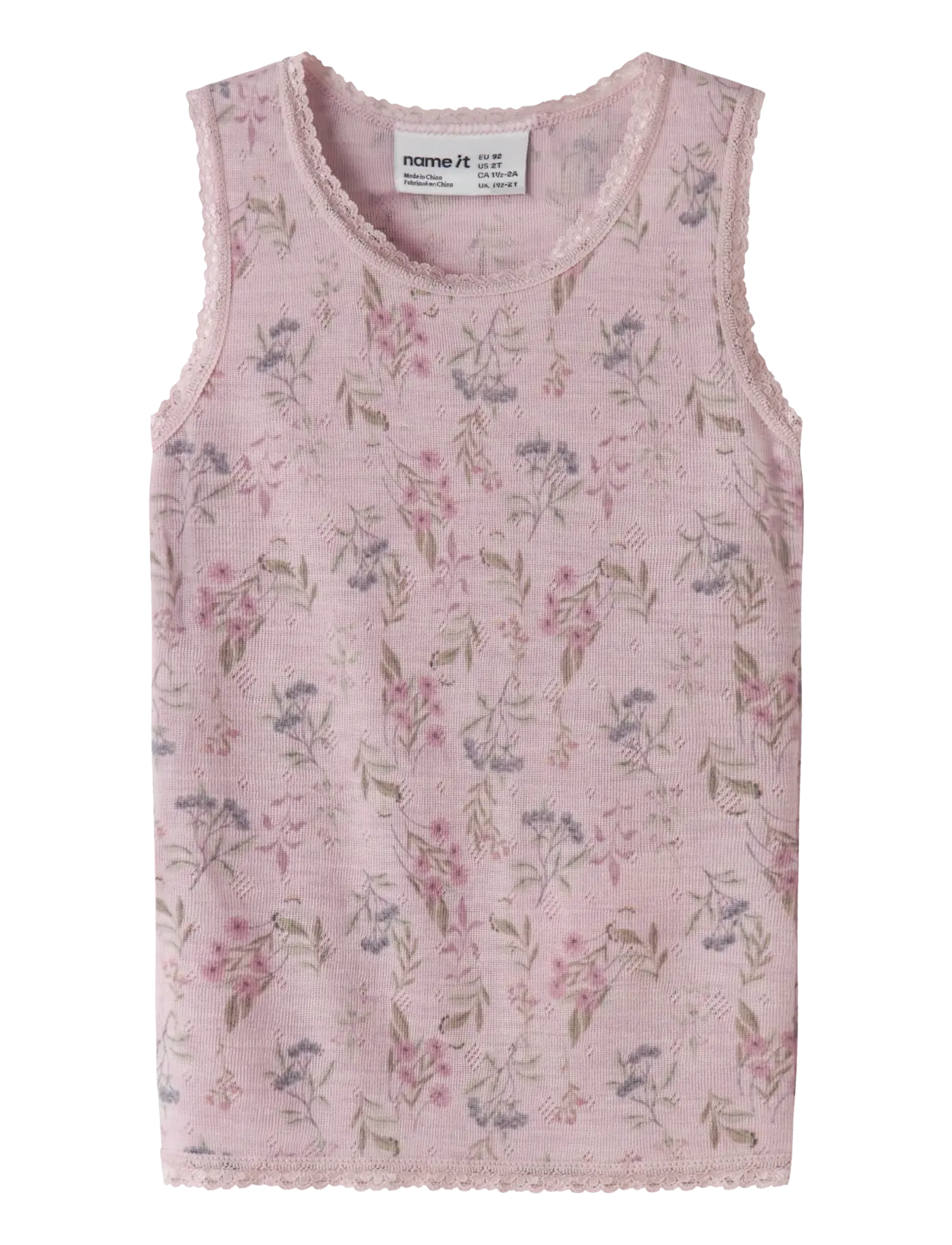 NAME IT Nmfwang Wolle Needle Tank Oberteil Pink - 110 - Kinder