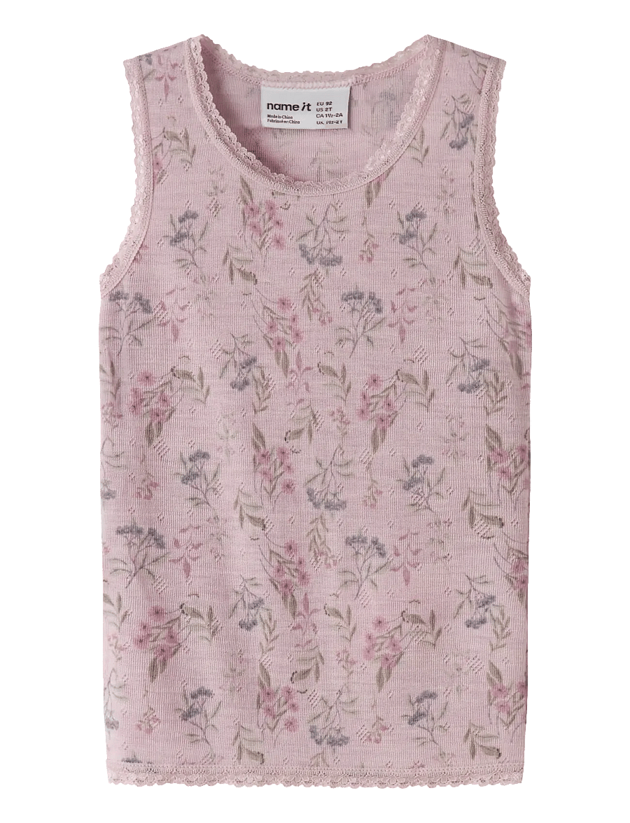 name it - NMFWANG WOOL NEEDLE TANK TOP - tanktops - violet ice - 0