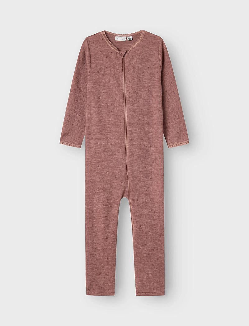 name it - NMFWANG WOOL NEEDLE NIGHTSUIT SOLID - natdragter - antler - 0