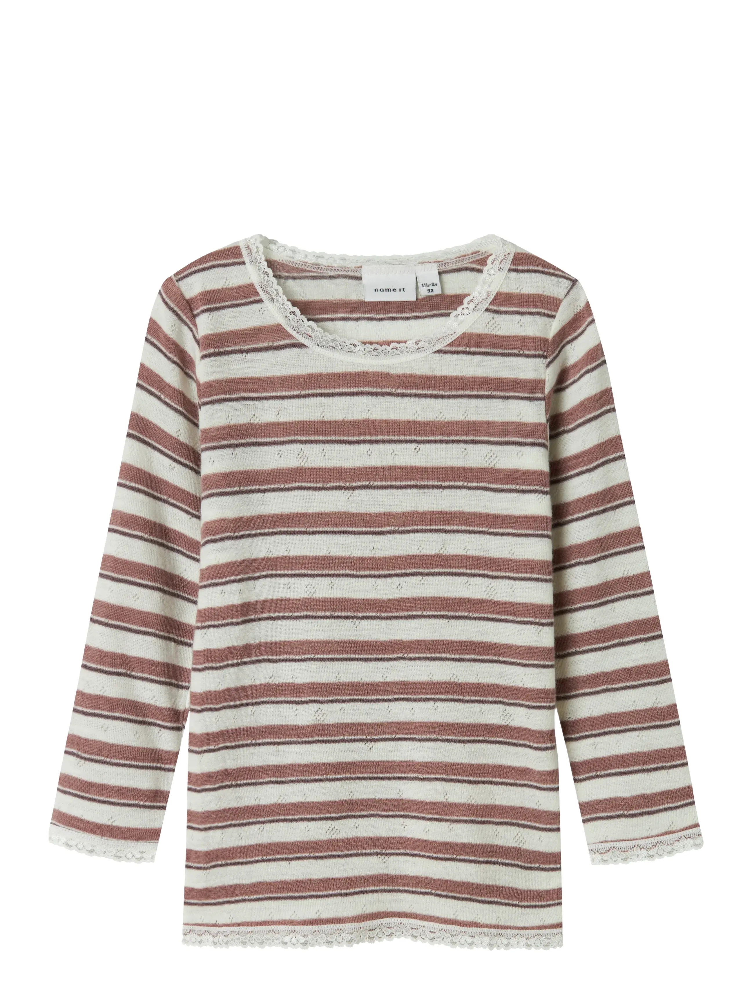 name it NMFWANG WOOL NEEDLE LS TOP NOOS - Underställ - ANTLER / pink/rose