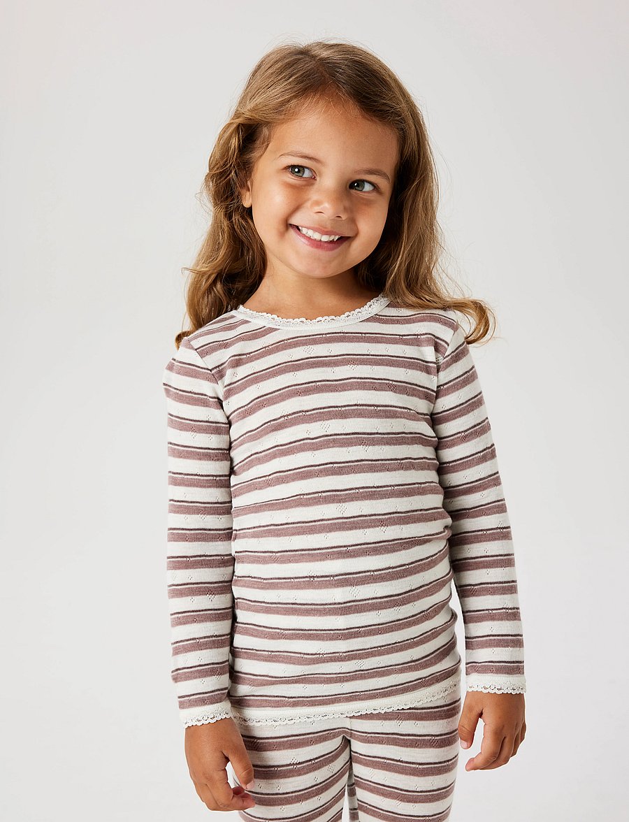name it - NMFWANG WOOL NEEDLE LS TOP NOOS - marškinėliai ilgomis rankovėmis - antler - 0