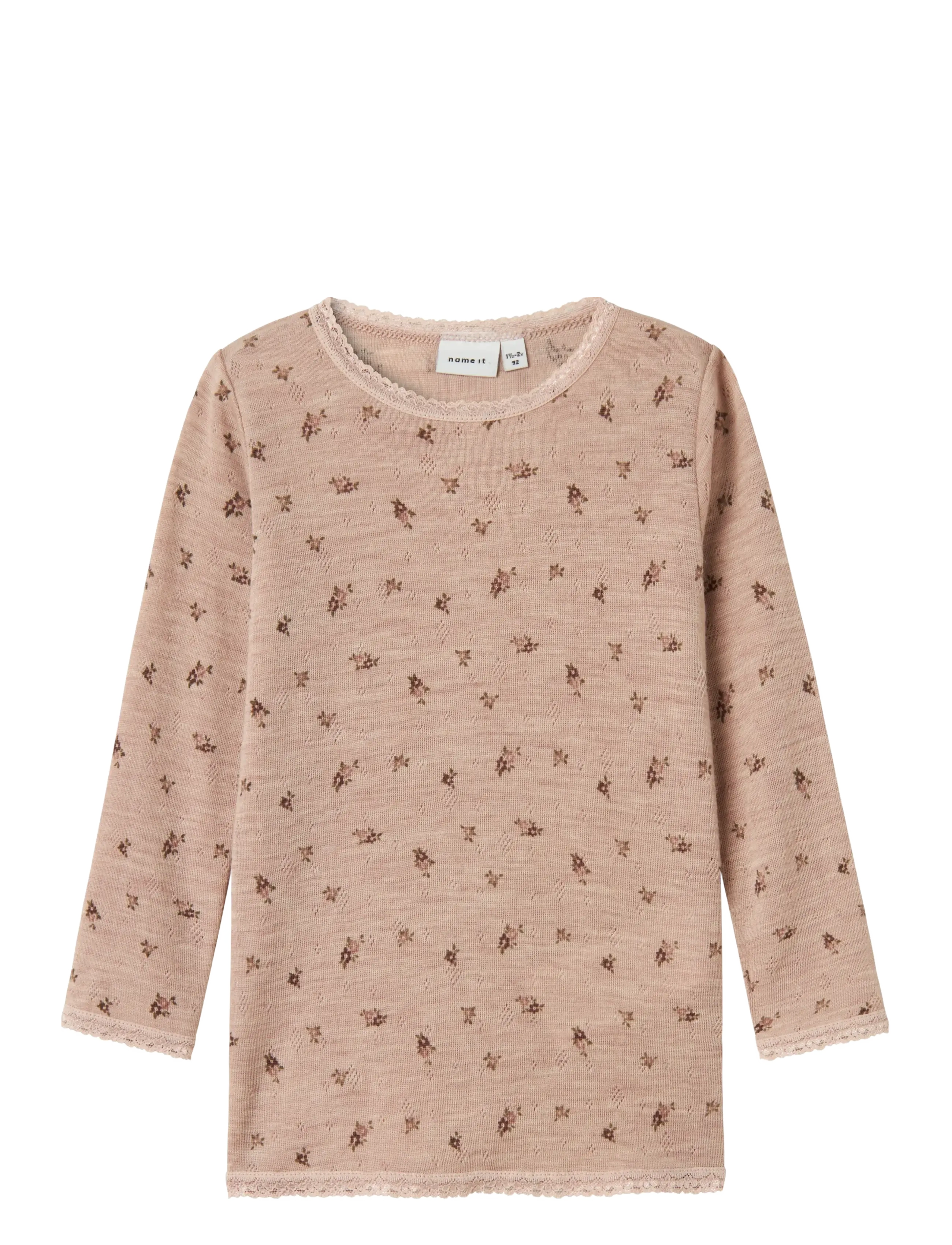 NAME IT Nmfwang Wolle Needle Ls Oberteil Noos Pink - 98 - Kinder