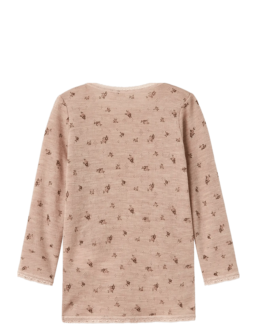 name it - NMFWANG WOOL NEEDLE LS TOP NOOS - pikkade varrukatega t-särgid - shadow gray - 2