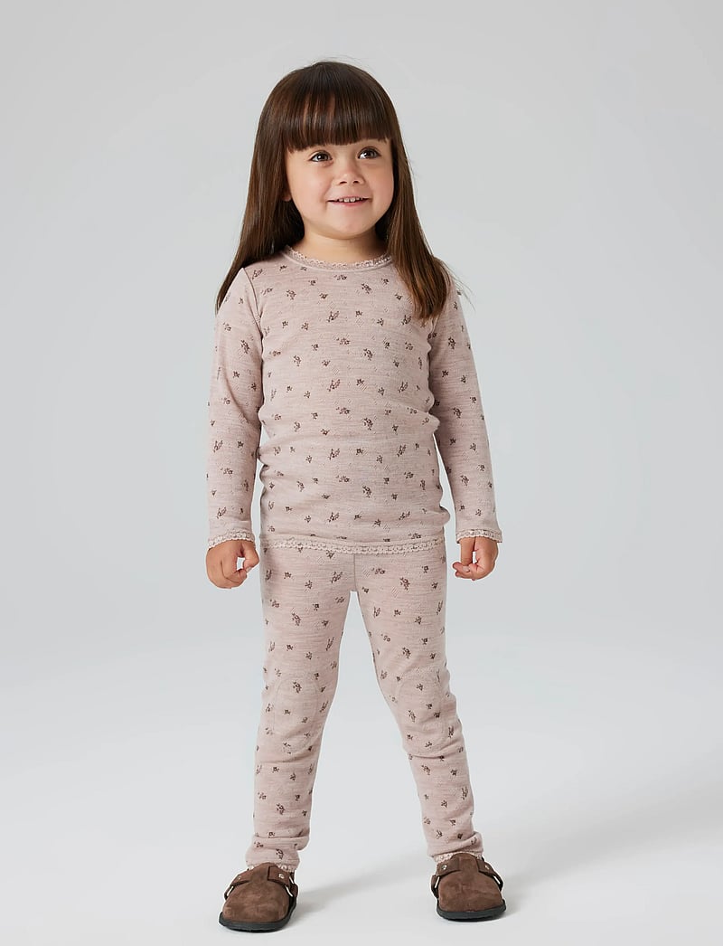 name it - NMFWANG WOOL NEEDLE LS TOP NOOS - langärmelig - shadow gray - 0