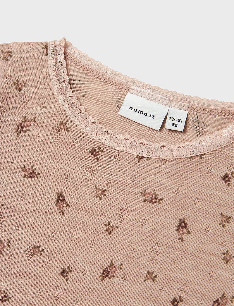 name it - NMFWANG WOOL NEEDLE LS TOP NOOS - langärmelig - shadow gray - 3