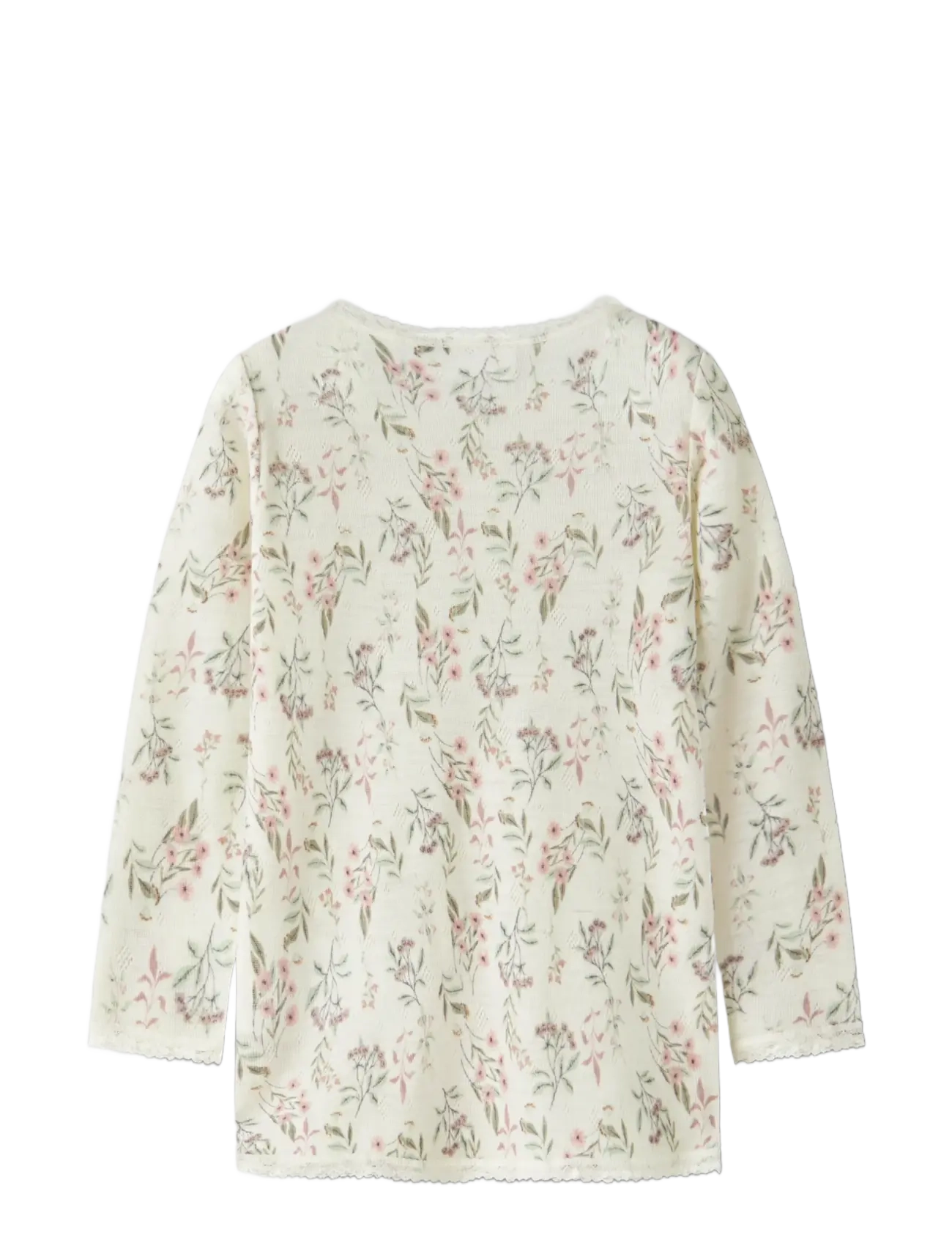name it - NMFWANG WOOL NEEDLE LS TOP NOOS - langärmelig - snow white - 1