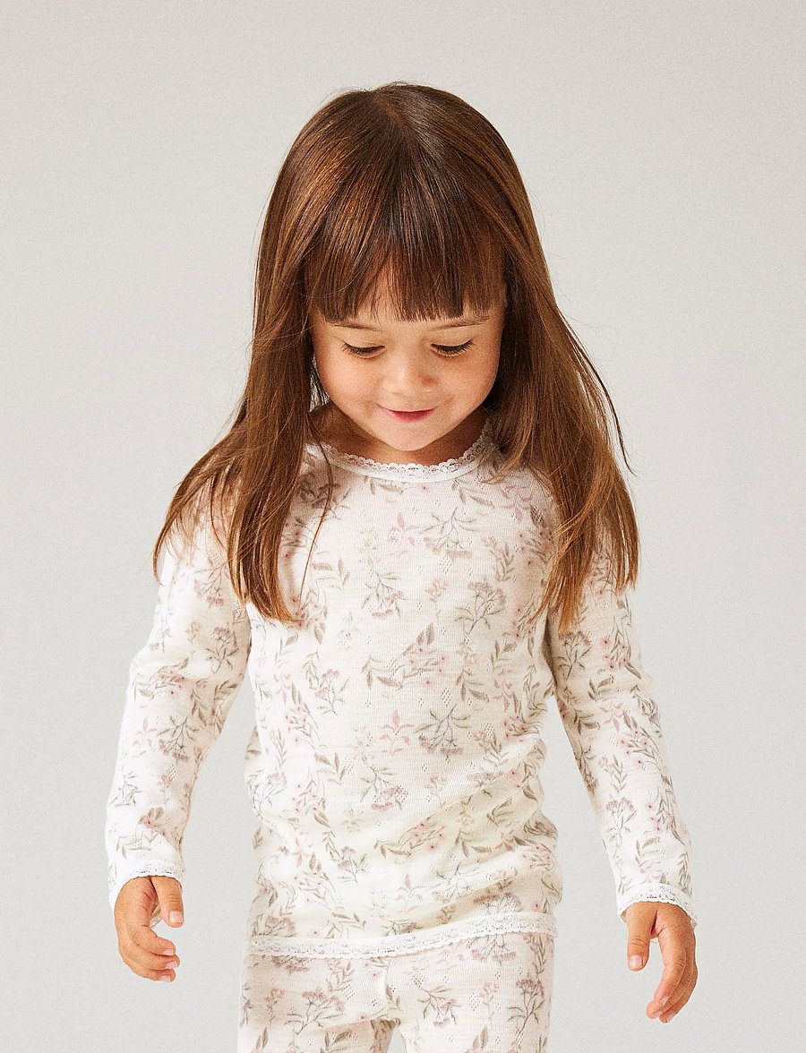 name it - NMFWANG WOOL NEEDLE LS TOP NOOS - langärmelig - snow white - 3