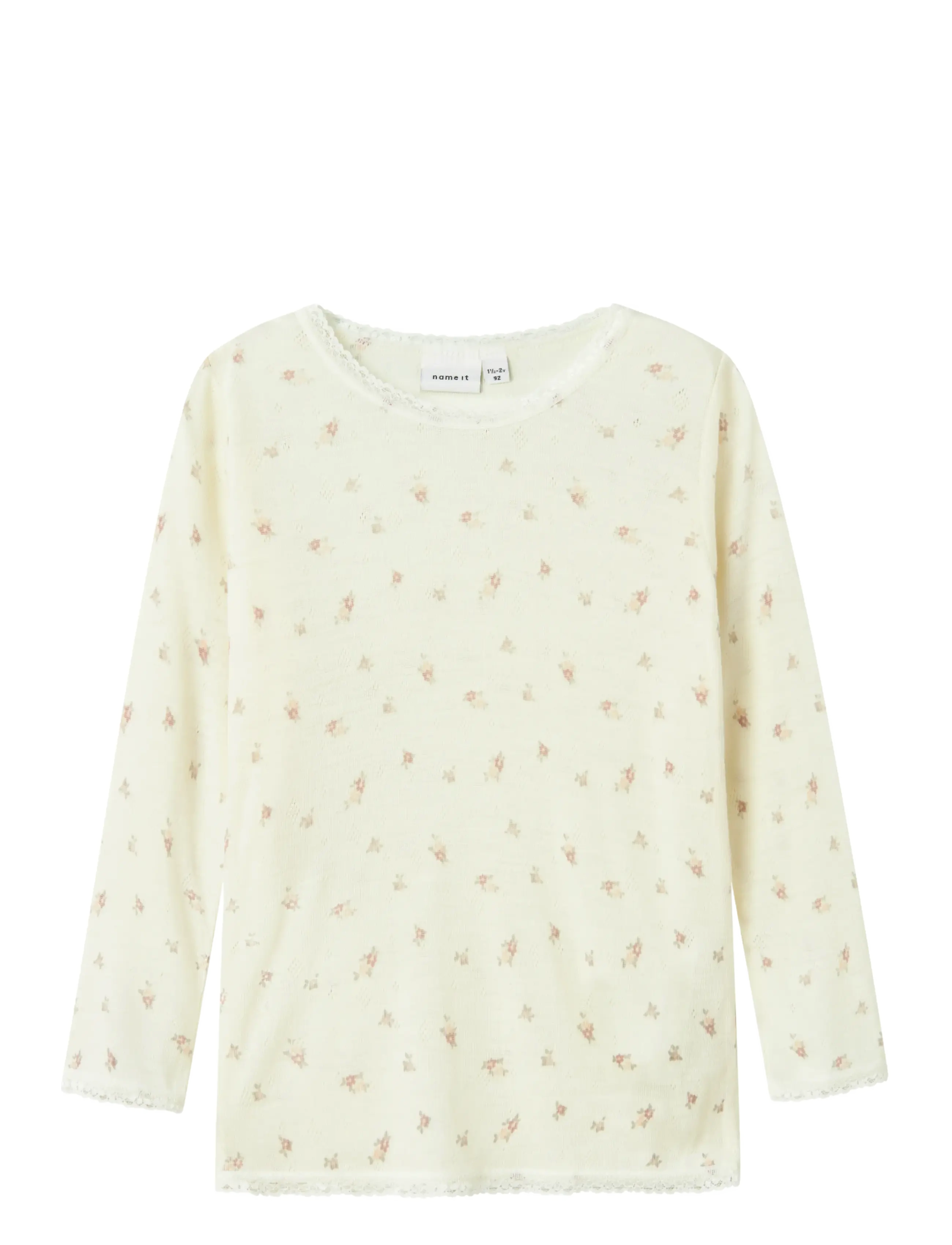 NAME IT Nmfwang Wolle Needle Ls Oberteil Noos Cream - 110 - Kinder