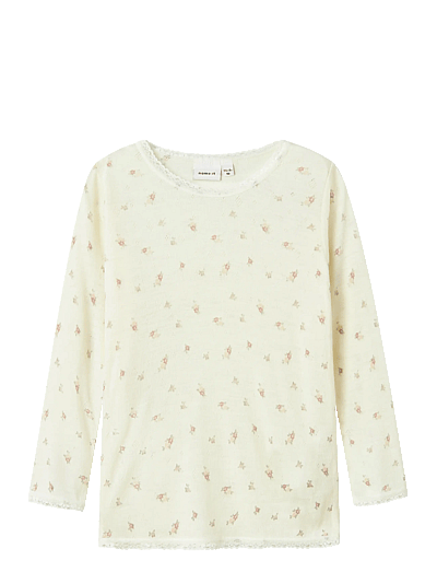 name it NMFWANG WOOL NEEDLE LS TOP NOOS - Kinder 2 bis 8 Jahren - SNOW WHITE / cream