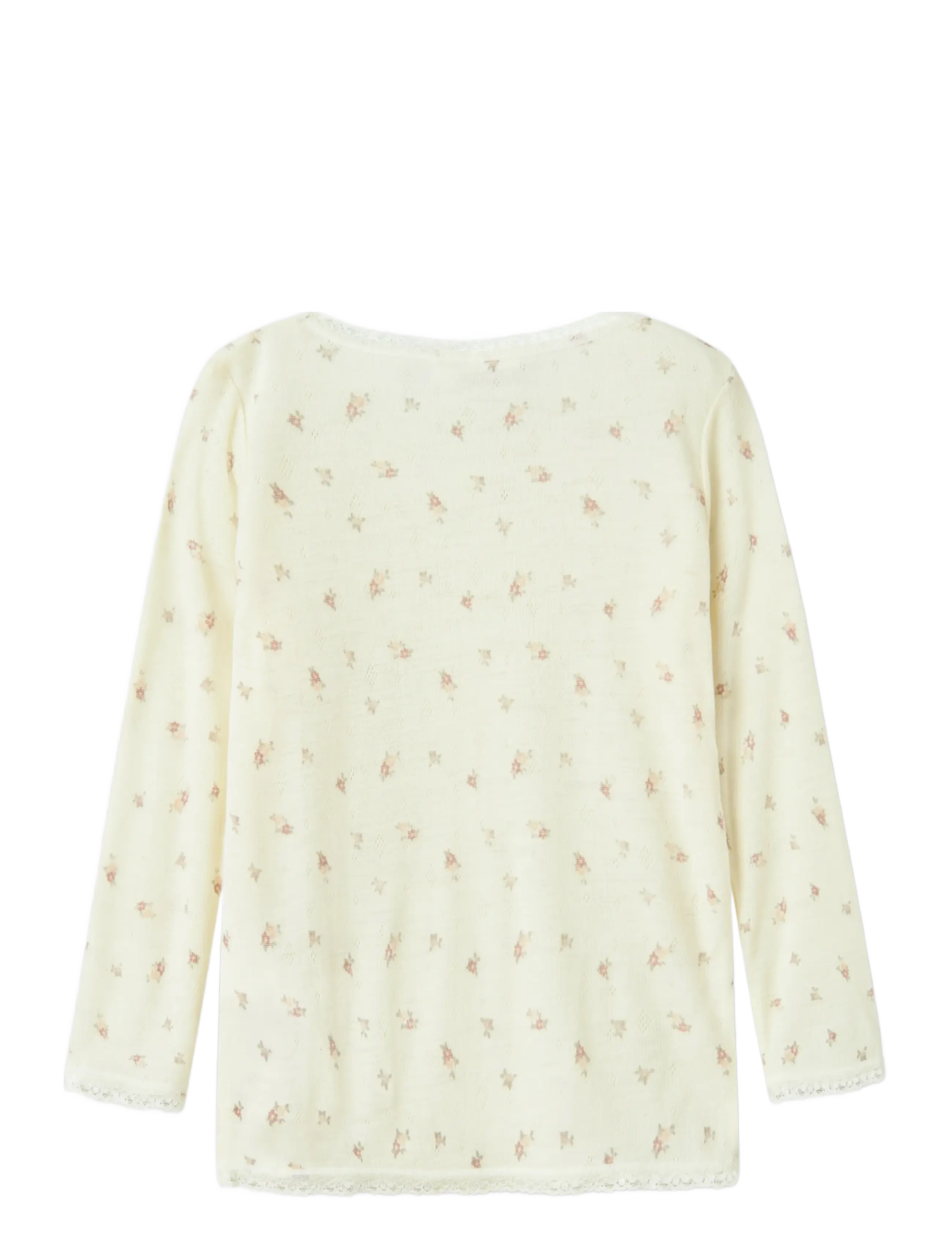 name it - NMFWANG WOOL NEEDLE LS TOP NOOS - t-paidat - snow white - 1