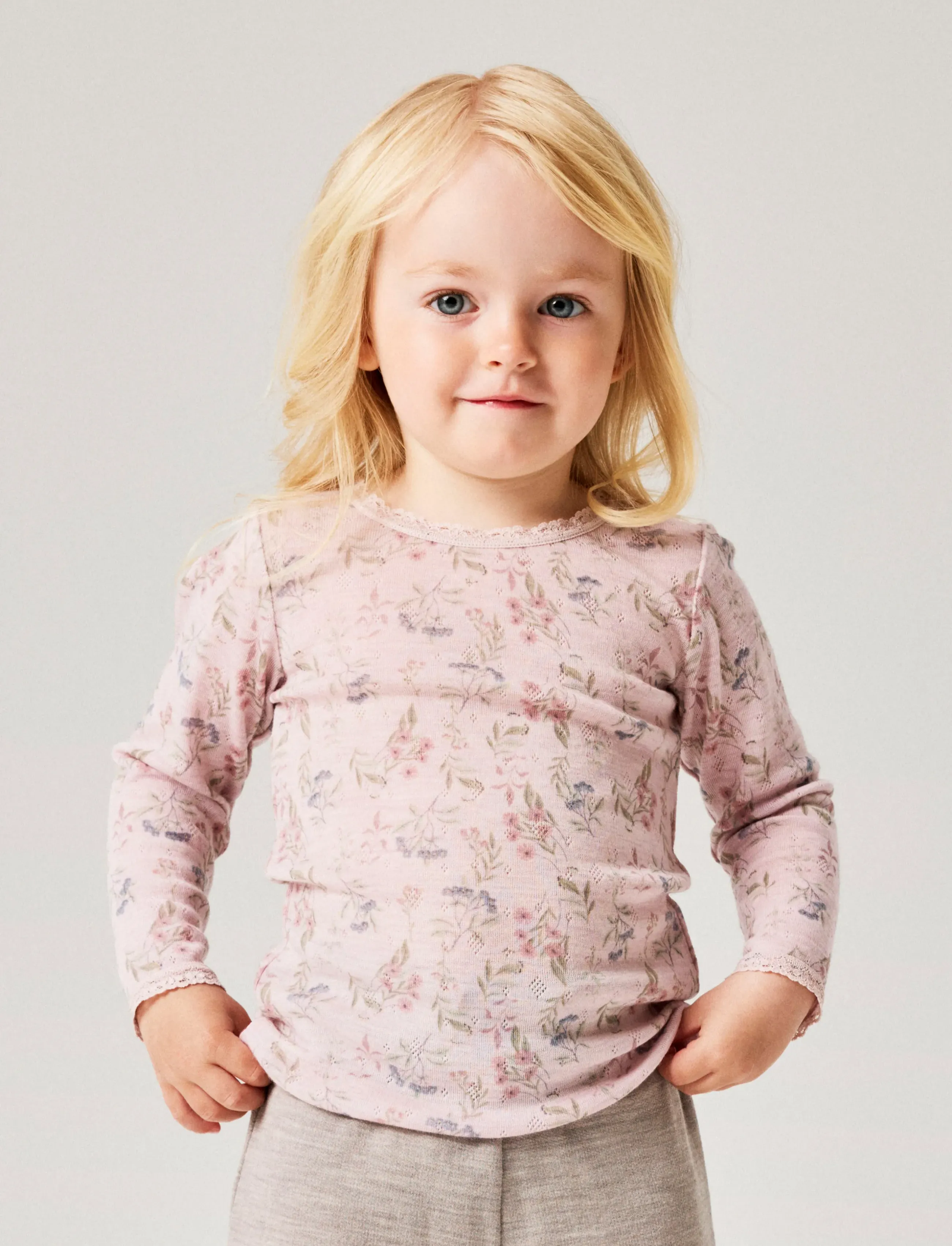 name it - NMFWANG WOOL NEEDLE LS TOP NOOS - langärmelig - violet ice - 3
