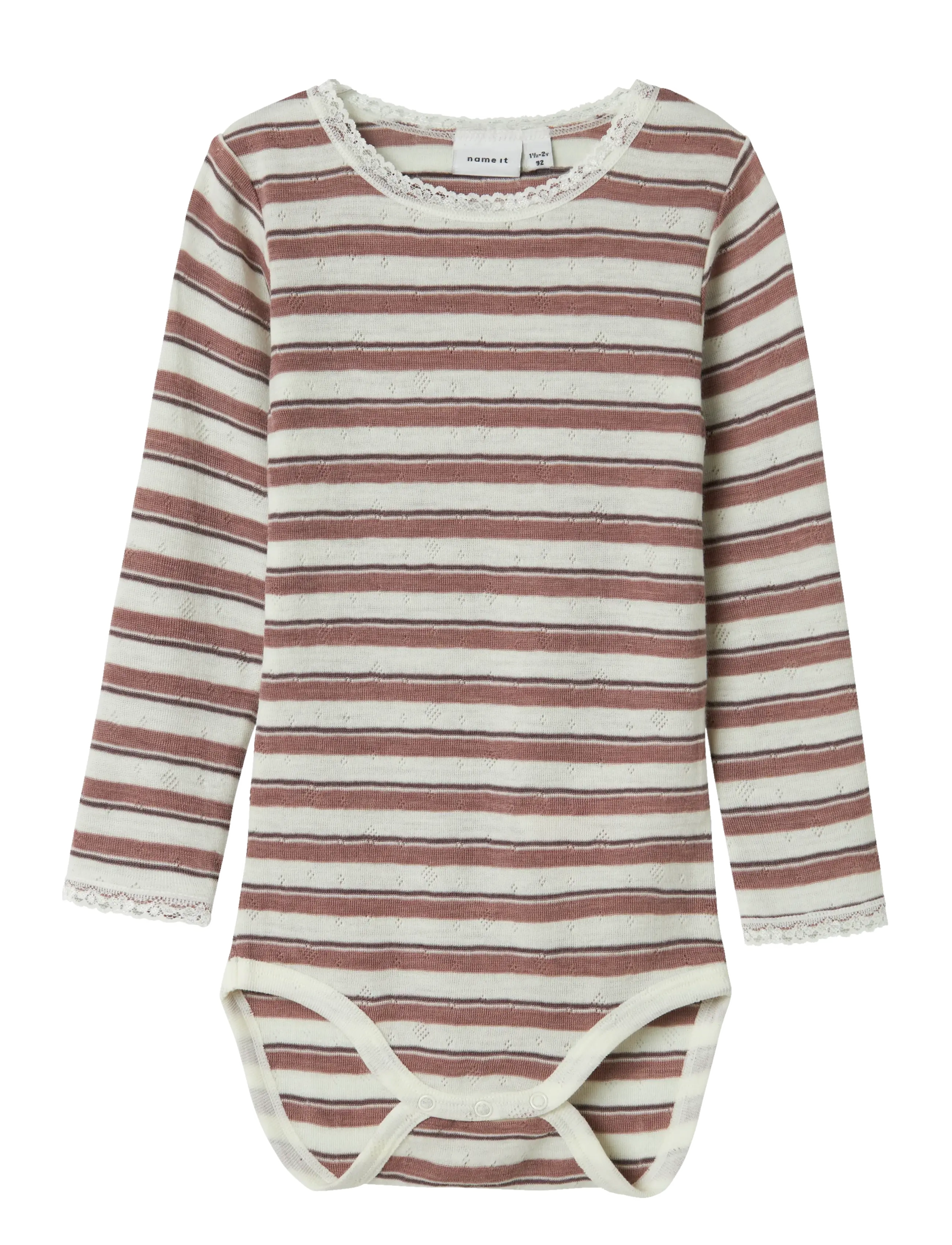 name it NMFWANG WOOL NEEDLE LS BODY - Underställ - ANTLER / multi