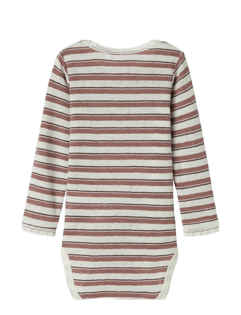 name it - NMFWANG WOOL NEEDLE LS BODY - base layer baby - antler - 2