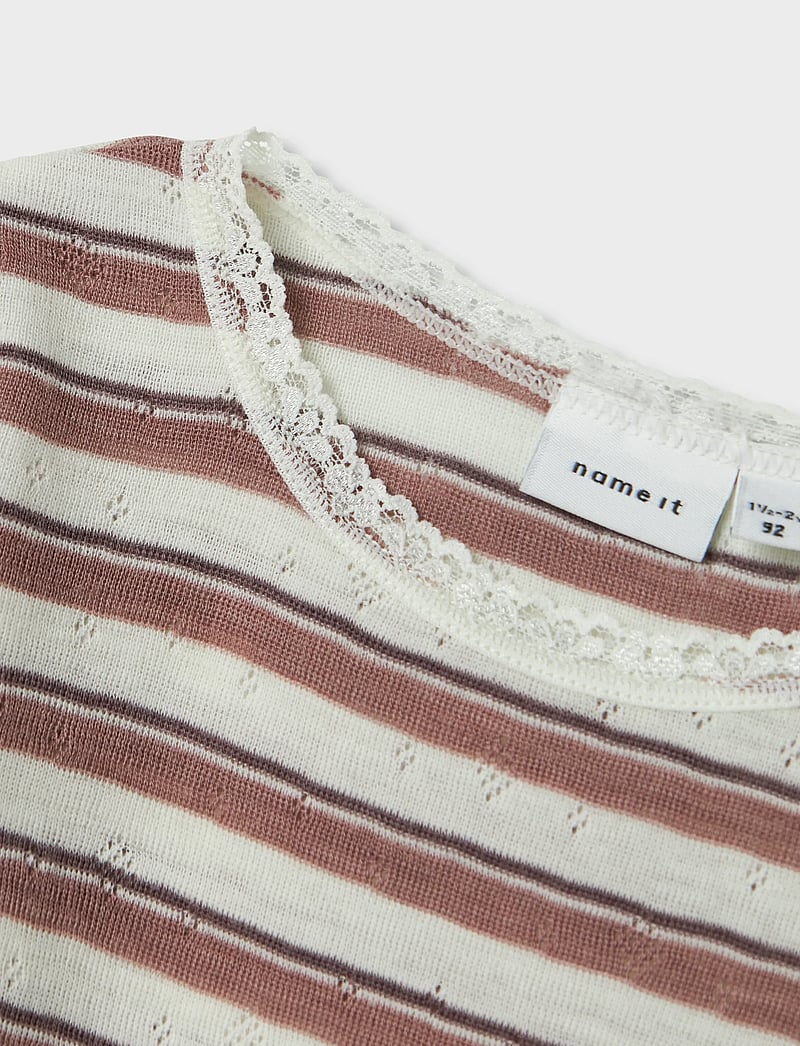 name it - NMFWANG WOOL NEEDLE LS BODY - base layer baby - antler - 3