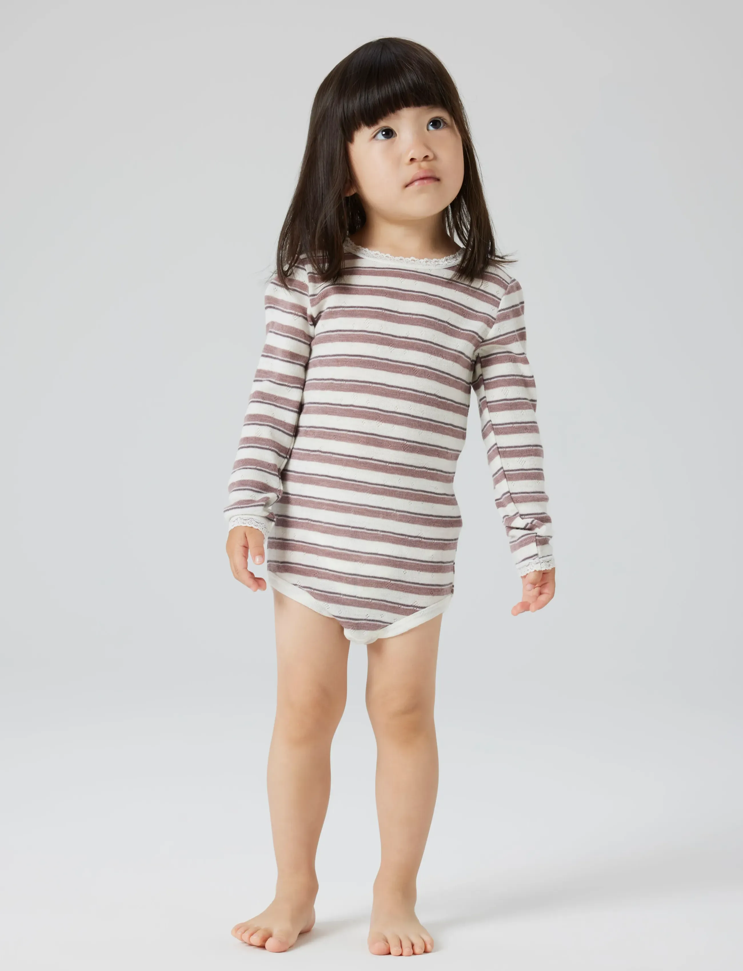 name it - NMFWANG WOOL NEEDLE LS BODY - underställ baby - antler - 5