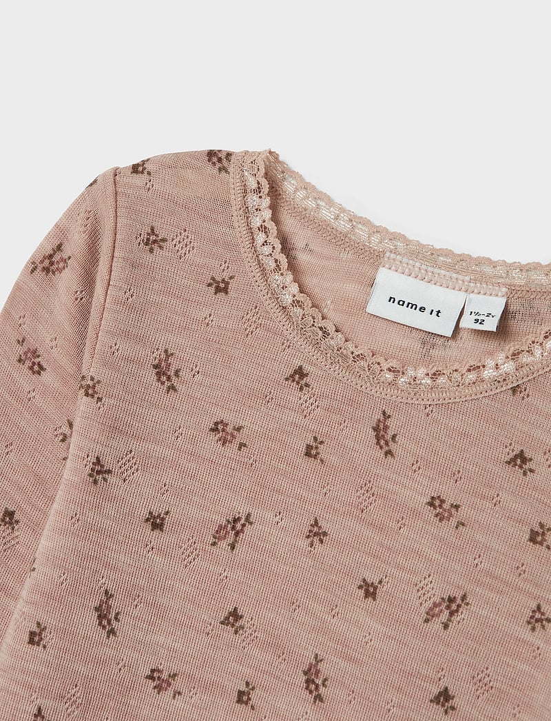 name it - NMFWANG WOOL NEEDLE LS BODY NOOS - alusriided beebidele - shadow gray - 4