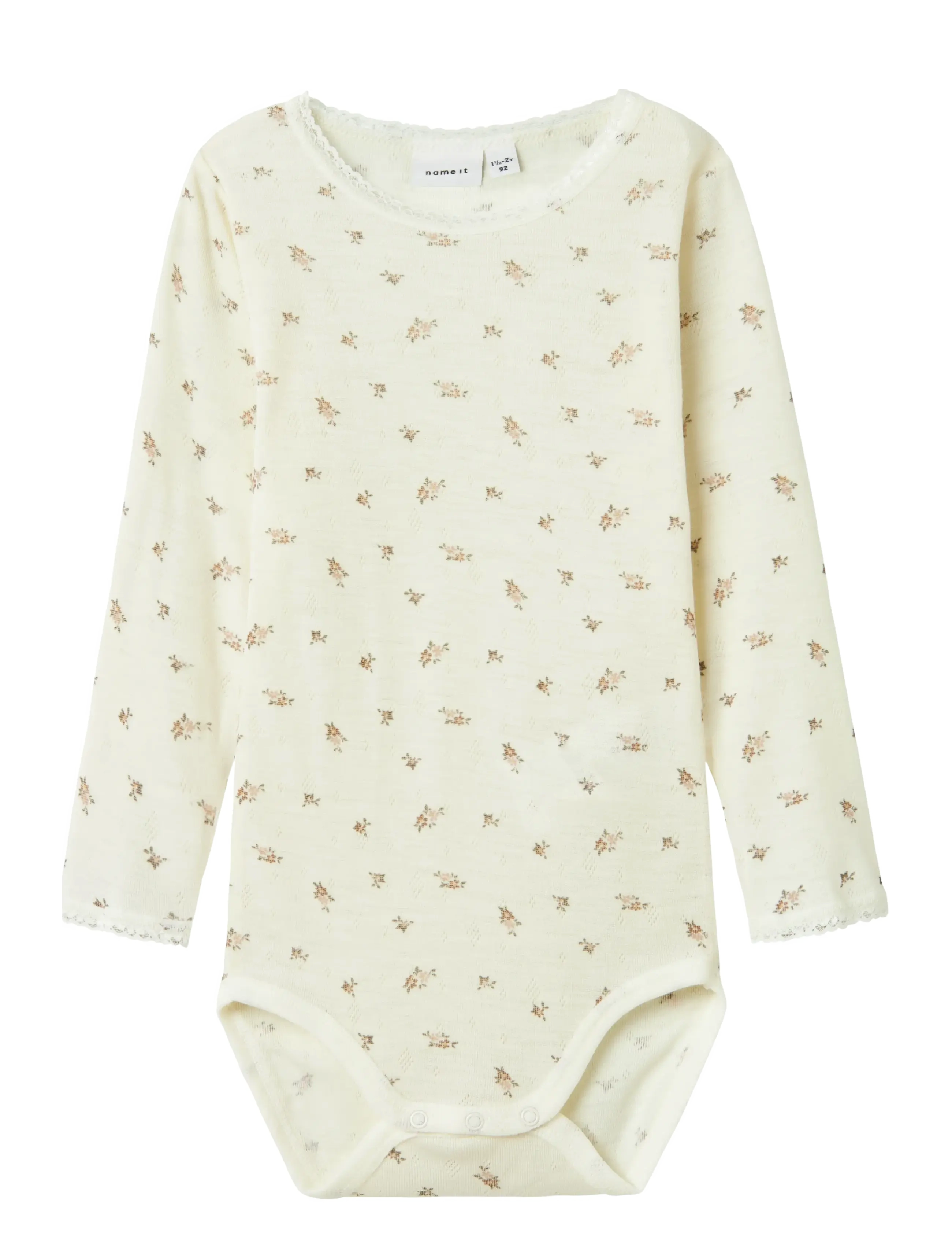 NAME IT Nmfwang Wolle Needle Ls Body Noos Weiß - 98 - Kinder