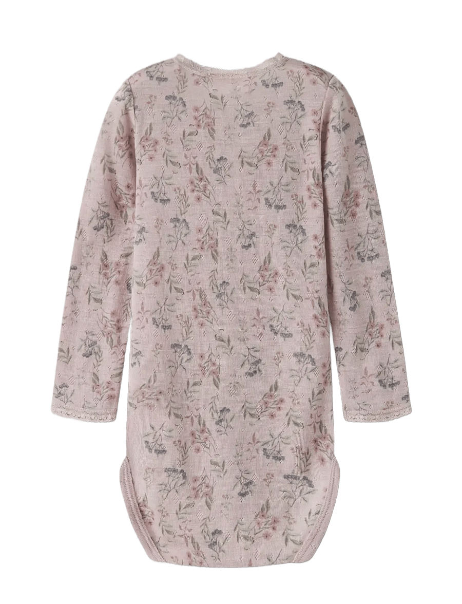 name it - NMFWANG WOOL NEEDLE LS BODY - base layer baby - violet ice - 1