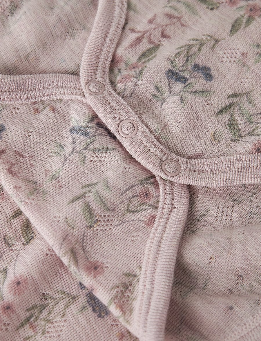 name it - NMFWANG WOOL NEEDLE LS BODY - base layer baby - violet ice - 2